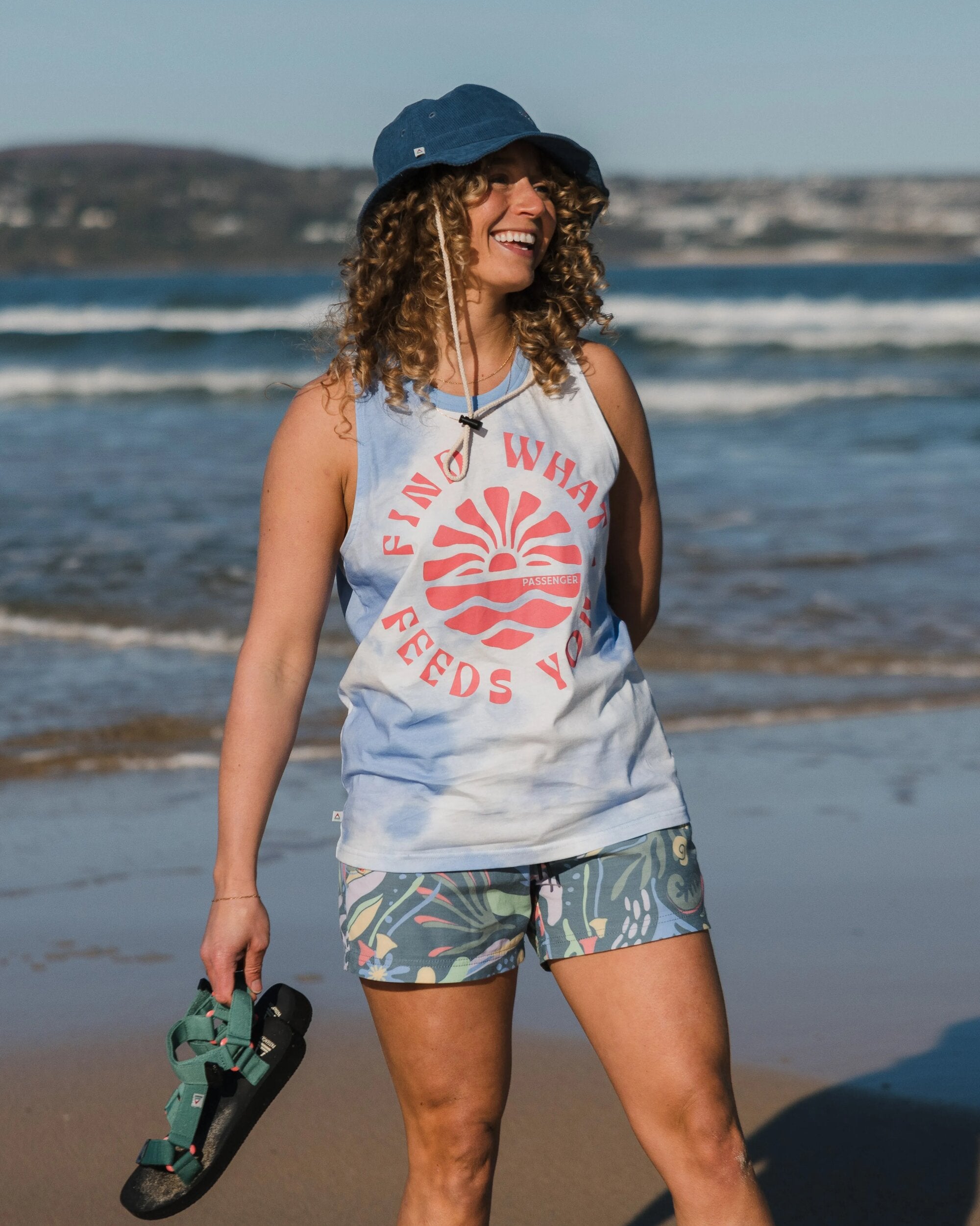 Discovery Organic Cotton Vest - Tie Dye Cornflower - Lifestyle