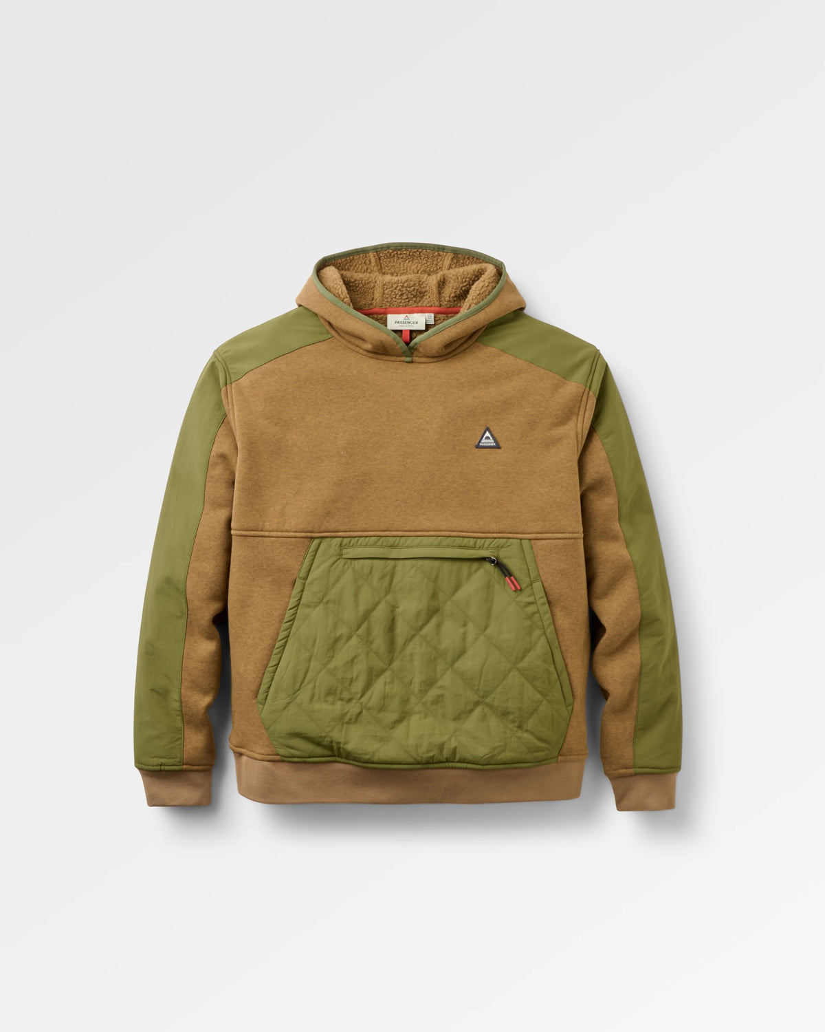 Tidal Fleece Lined Hoodie - Caramel/Khaki - Flatlay