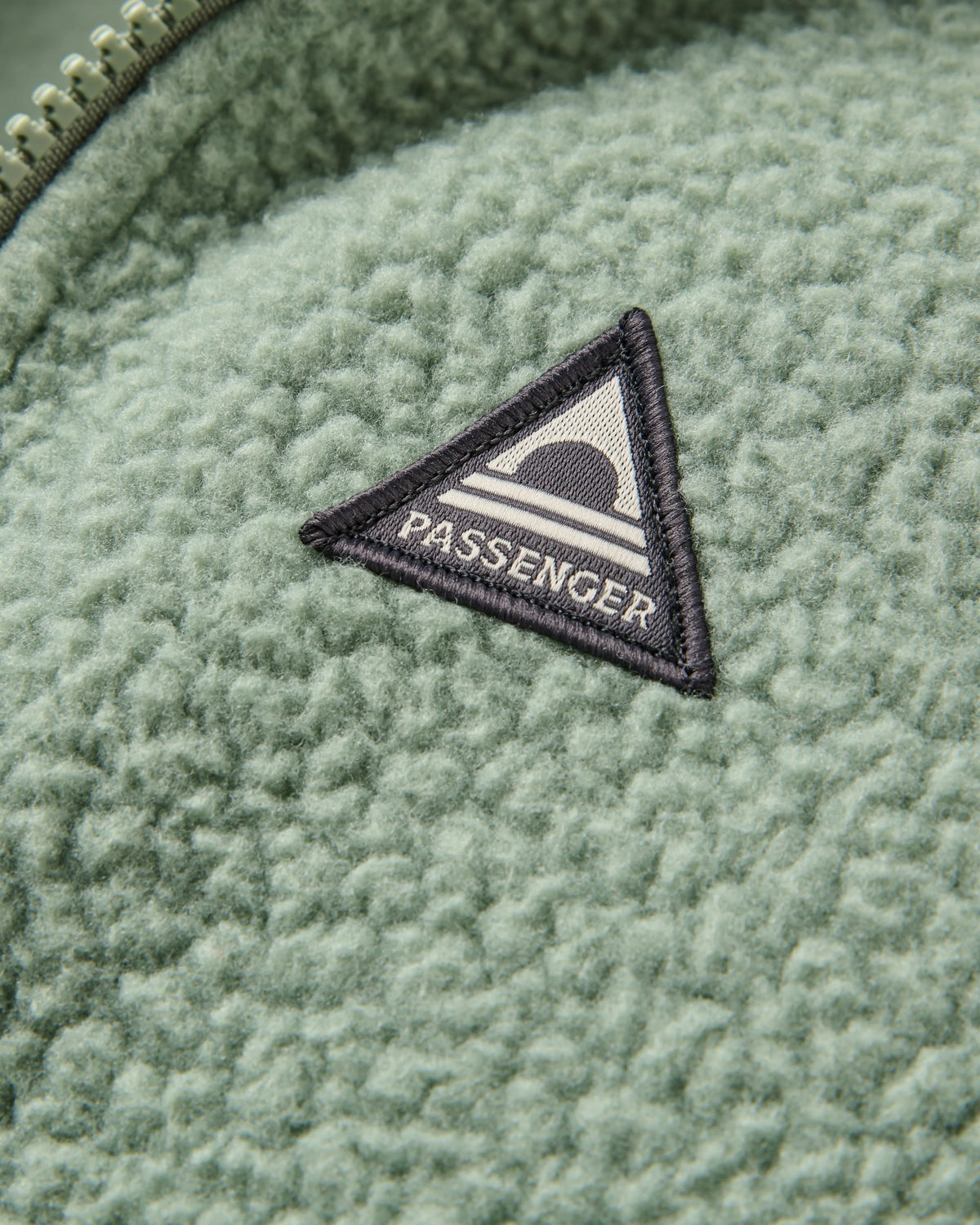 Home Full Zip Hooded Sherpa Fleece - Pistachio - Flatlay