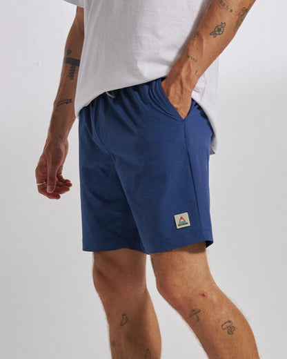 Drifter NetPlus® Swim Lined Short - Dark Denim - Studio Model