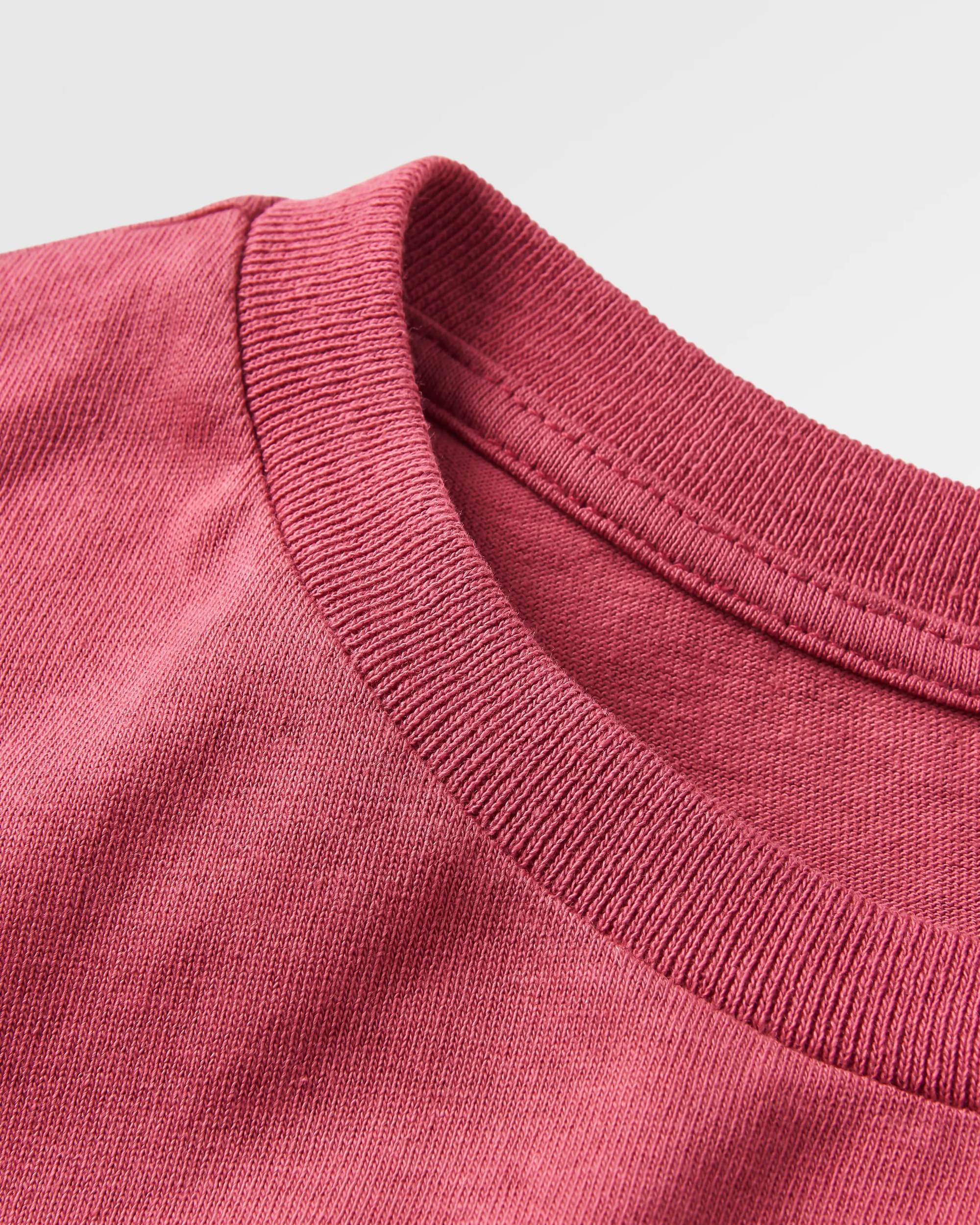 Golden Hour Recycled Cotton T-Shirt - Earth Red - Flatlay