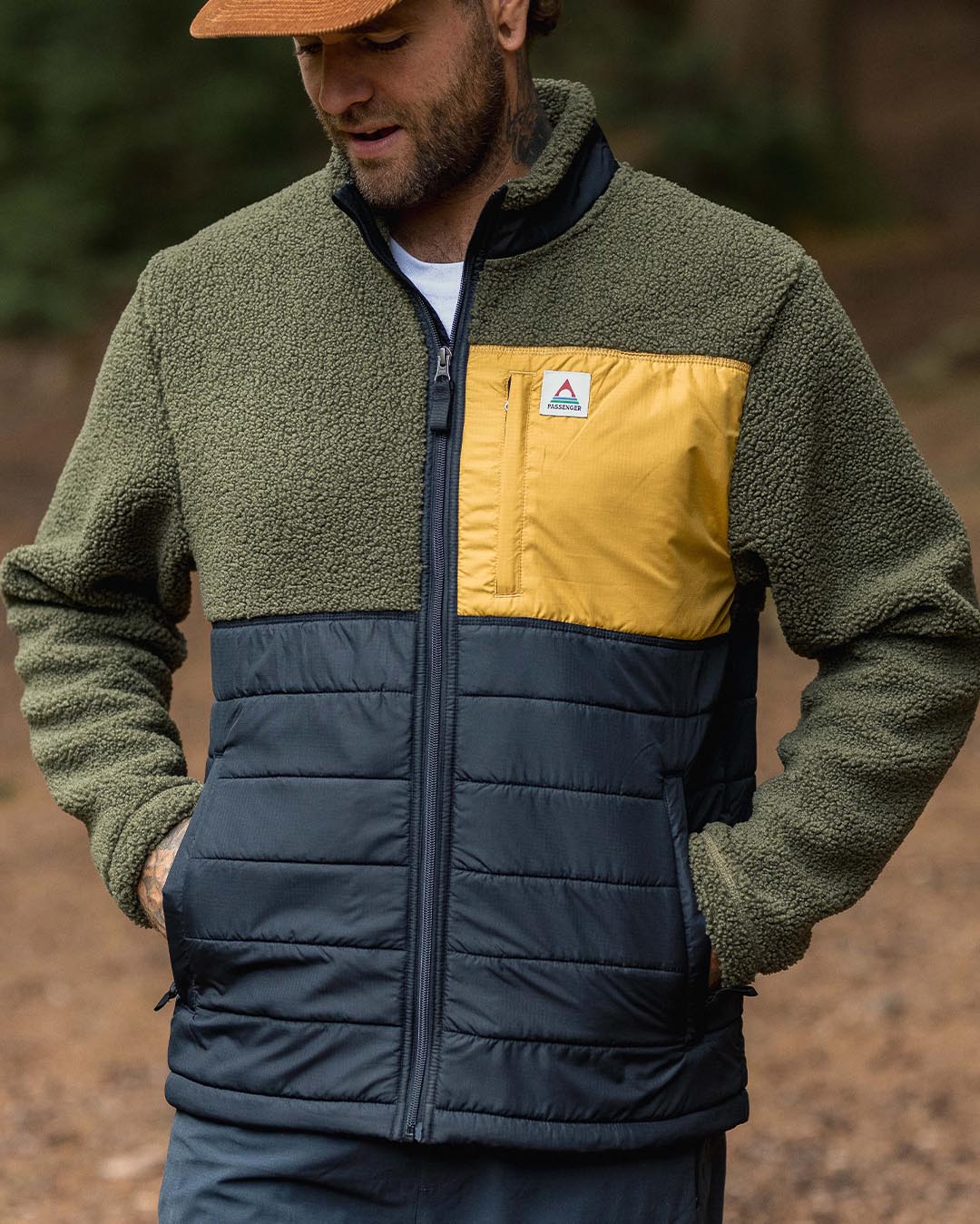 Born Explorer Recycled Polar-Lined Sherpa Fleece - Khaki - Lifestyle