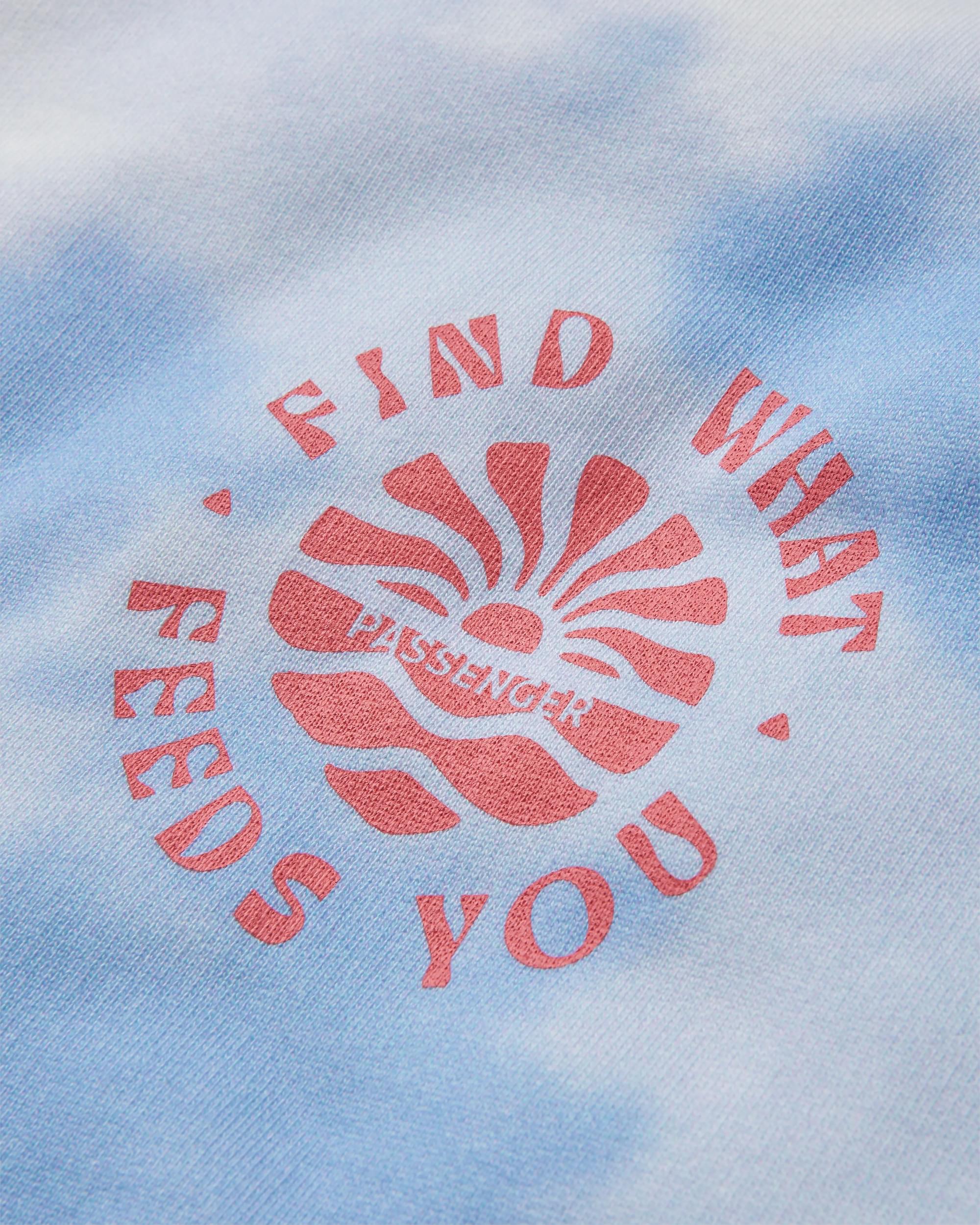 Rediscover Organic Cotton Sweatshirt - Tie Dye Cornflower - Flatlay