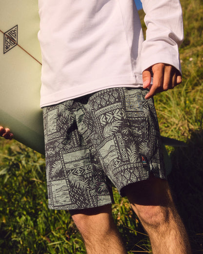 Cruiser NetPlus® 19" Boardshort - Patchwork Faded Black - Lifestyle
