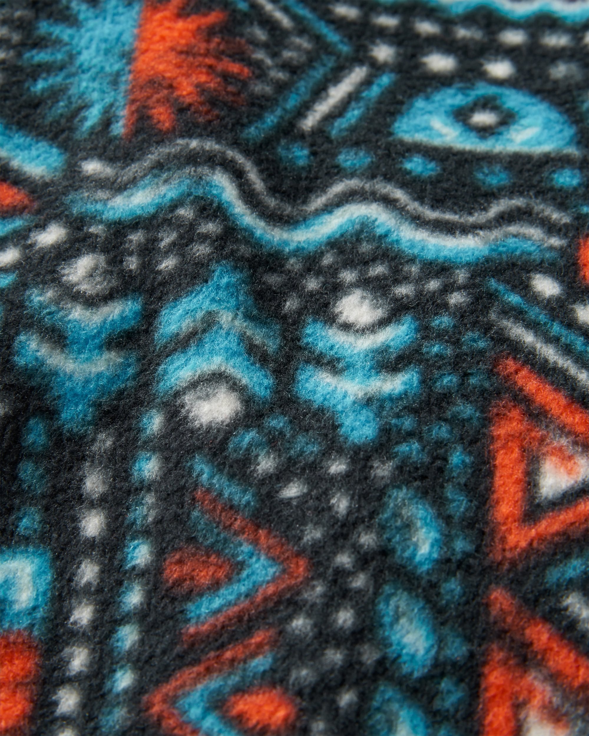 East Recycled Polar Fleece Shirt - Elemental Geo Black - Flatlay