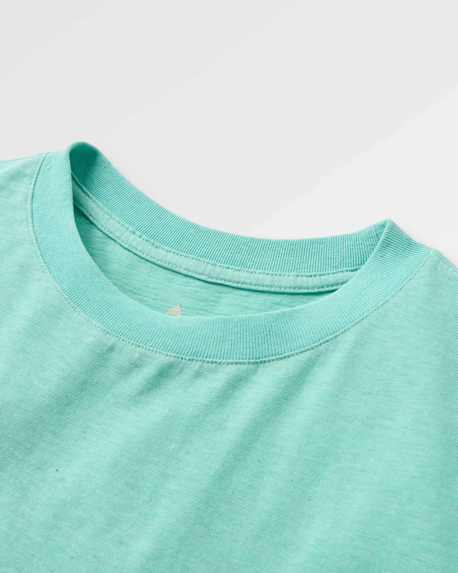 Dune Recycled Cotton Relaxed Fit T-Shirt - Aqua Marl - Flatlay