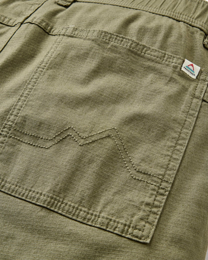 Kimmer Ripstop Cotton Short - Dusty Olive - Flatlay