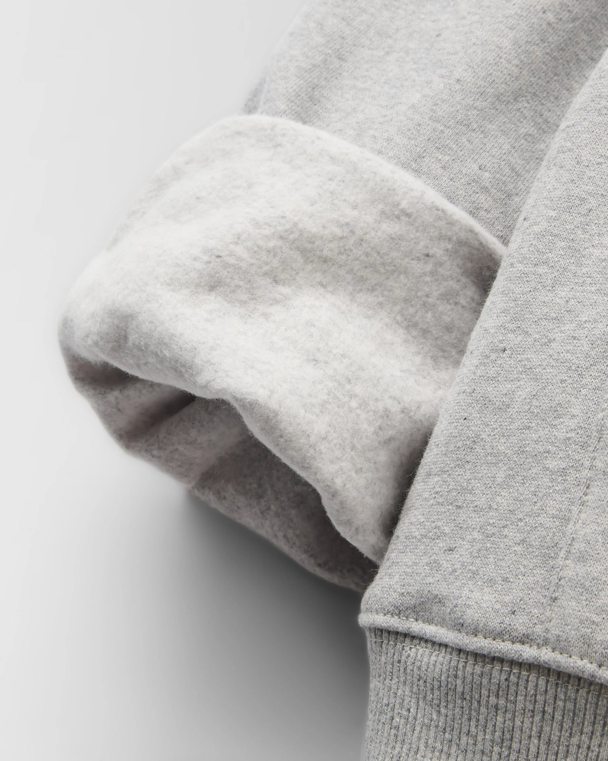 Heritage Relaxed Fit Full Zip Hoodie - Grey Marl - Flatlay