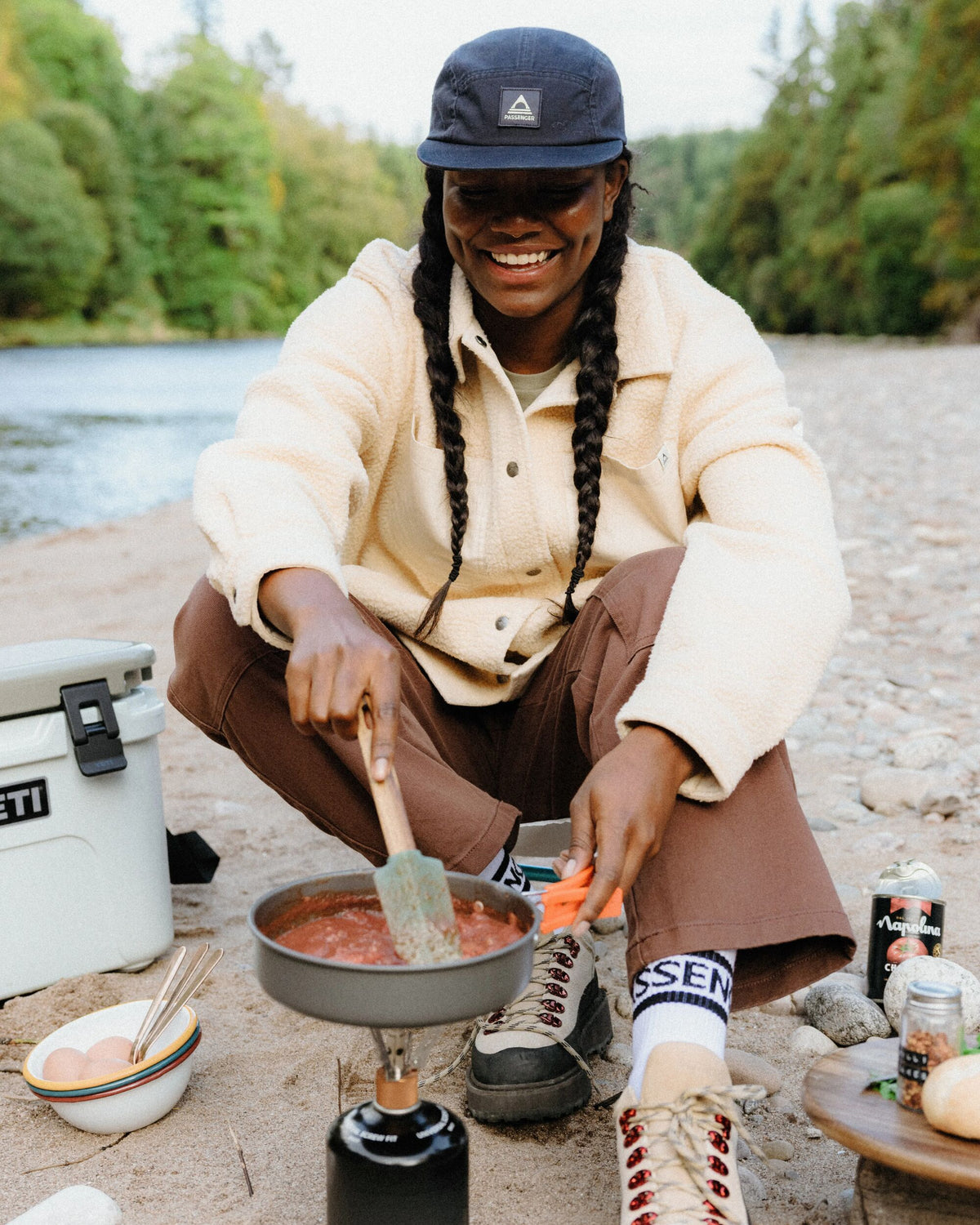 Rappel Sherpa Oversized Shirt - Oat - Lifestyle