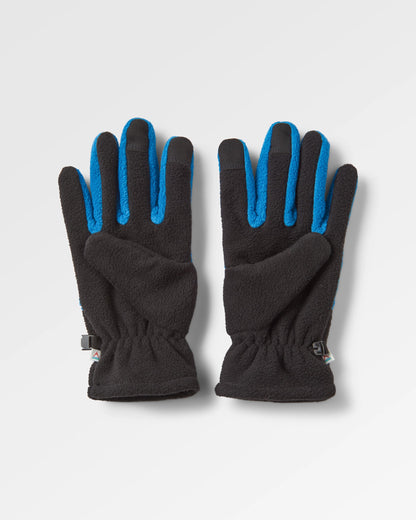 Daytrip Recycled Polar Fleece Touch Screen Gloves - Black/Tidal Blue