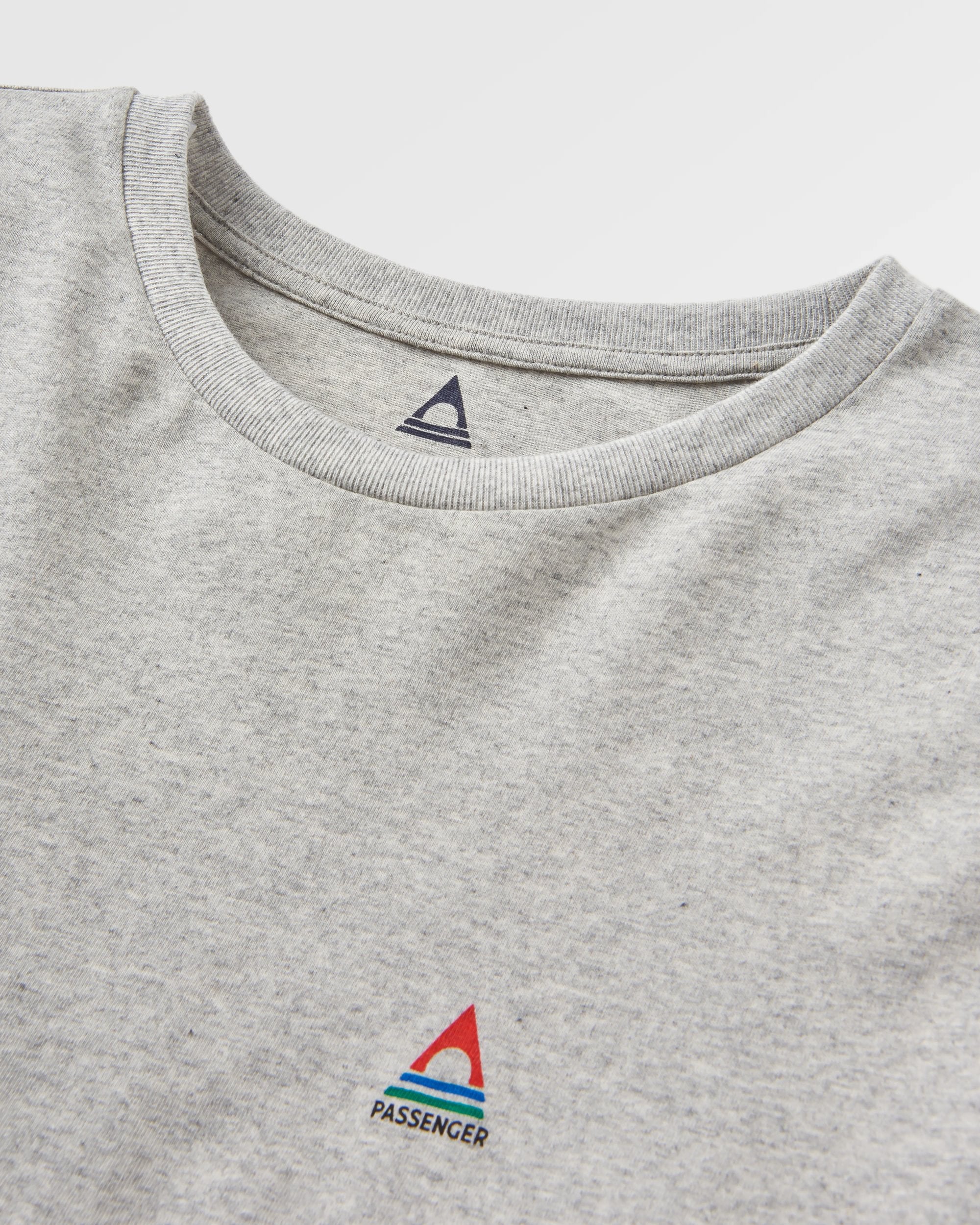 Classic Recycled Cotton LS T-Shirt - Mid Grey Marl - Flatlay