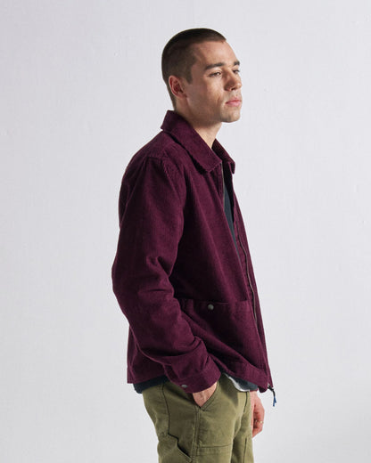 Harvest Organic Cotton Cord Overshirt - Fig - Studio Model