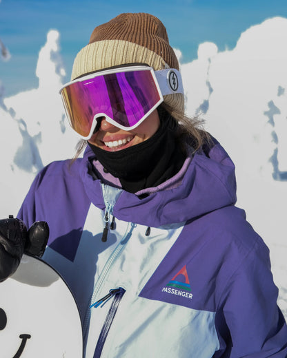 Snowscape Women's Recycled Jacket - Purple Indigo/Ice Blue - IGC