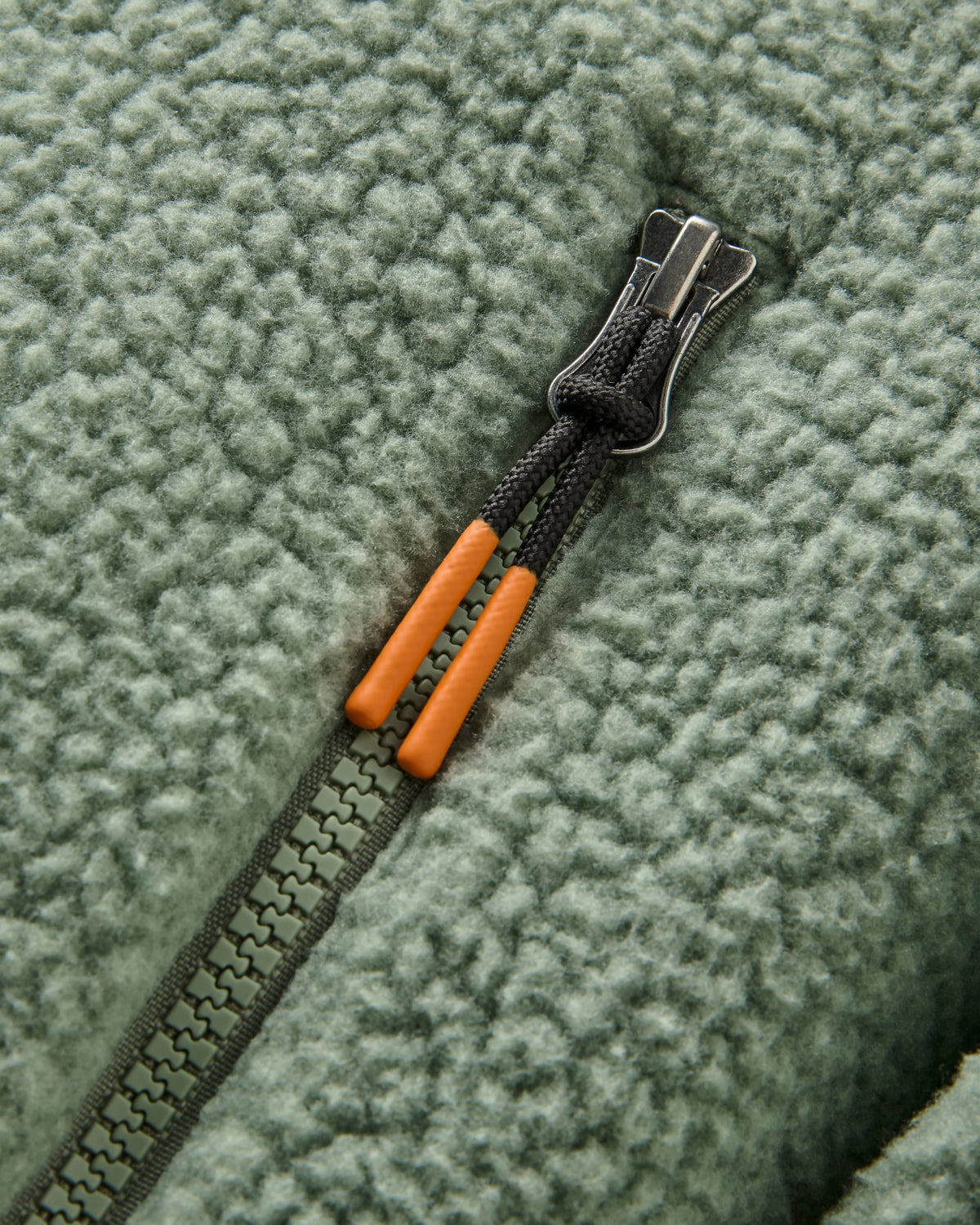 Home Full Zip Hooded Sherpa Fleece - Pistachio - Flatlay