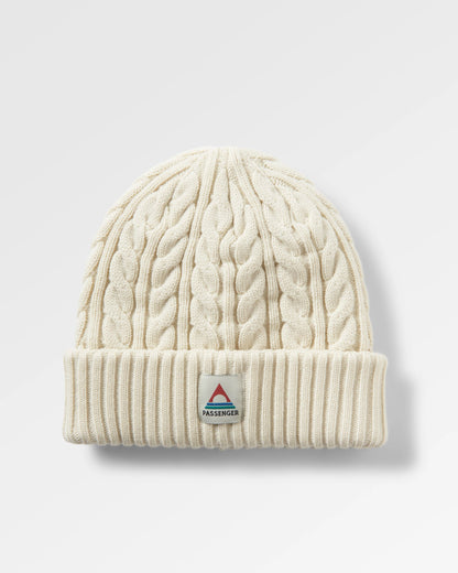 Fireside Recycled Cable Knit Beanie - Birch