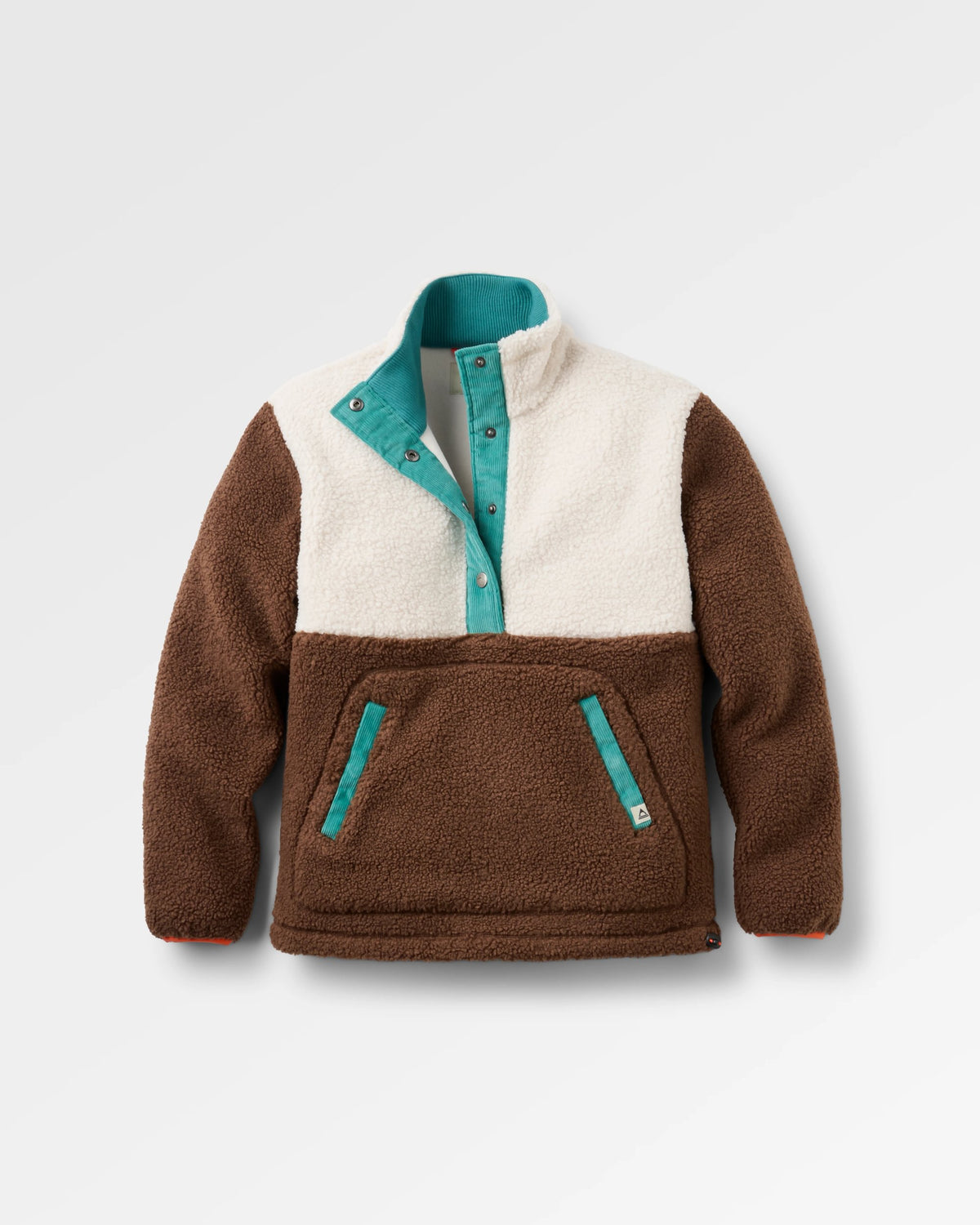 Clover Sherpa Fleece Pullover - Chestnut - Flatlay