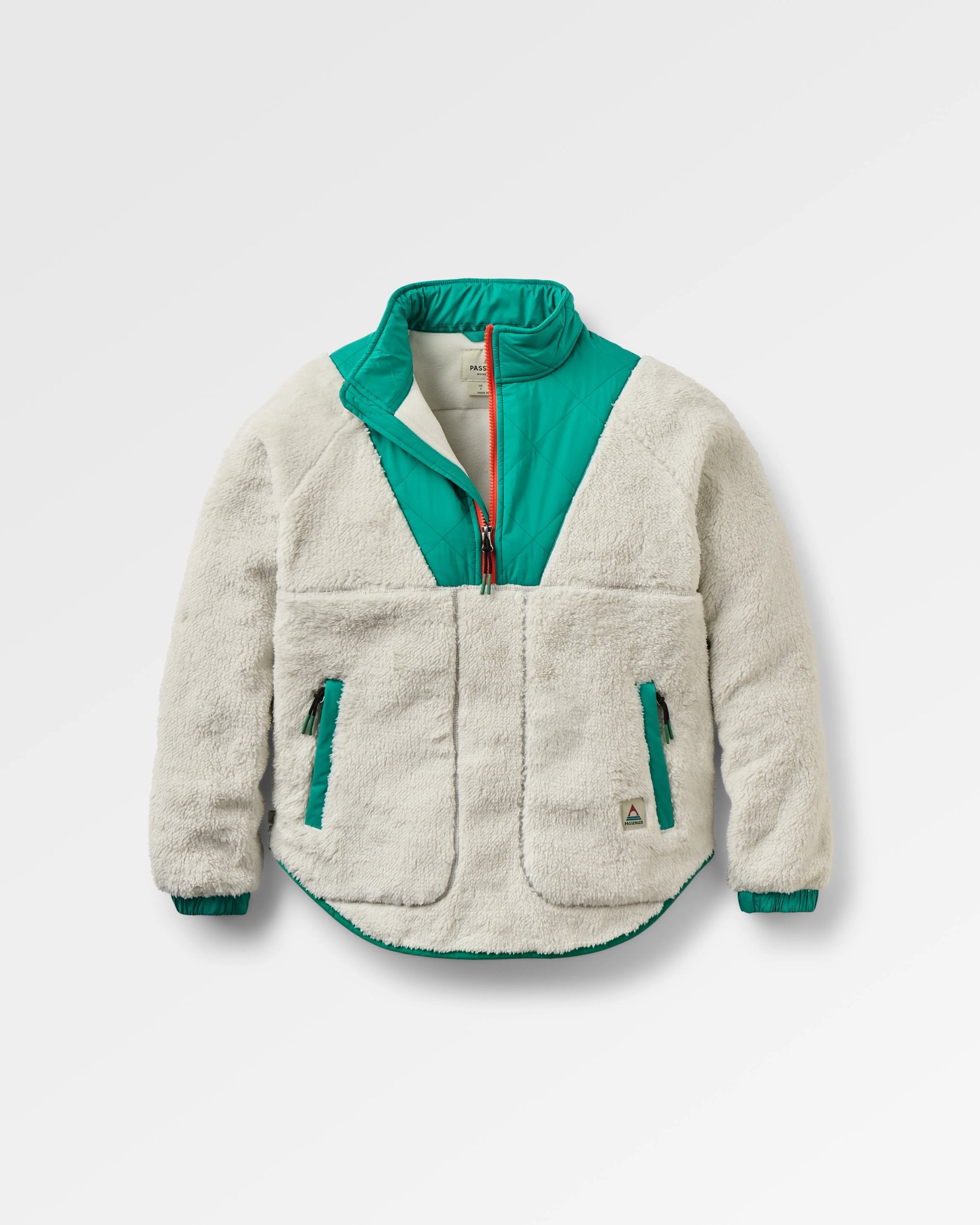 Beaumont Recycled Sherpa Hoodless Fleece - Dawn Grey  - Flatlay
