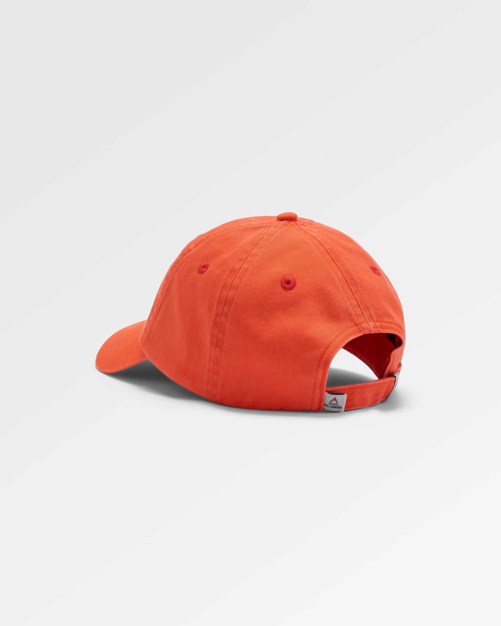 Classic Recycled Cotton 6 Panel Cap - Ember Orange - Flatlay