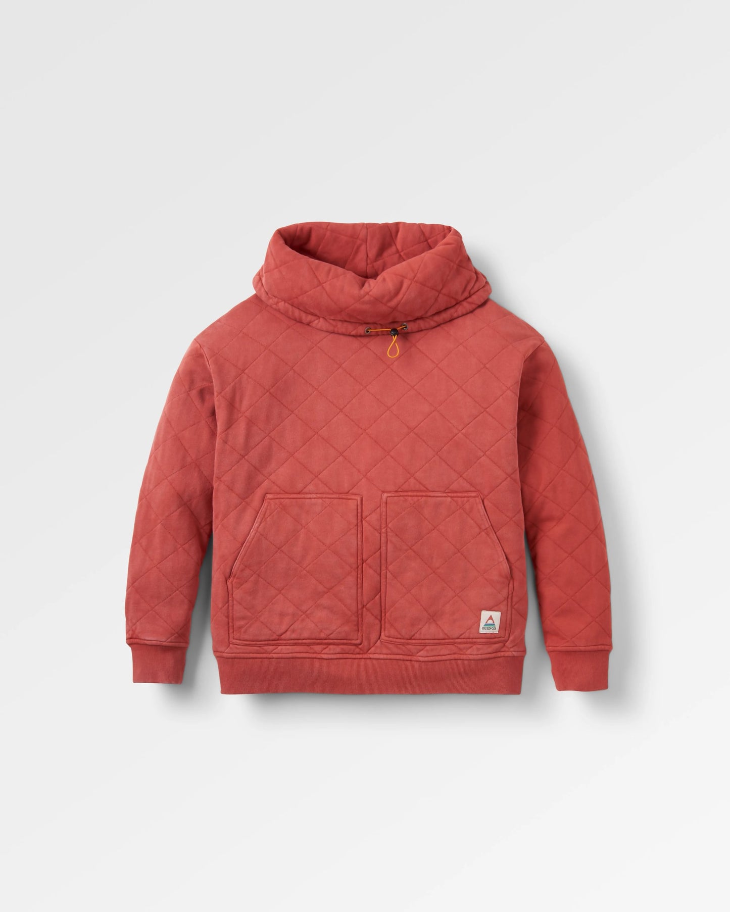 Clementine Recycled Quilted High Neck - Red Ochre