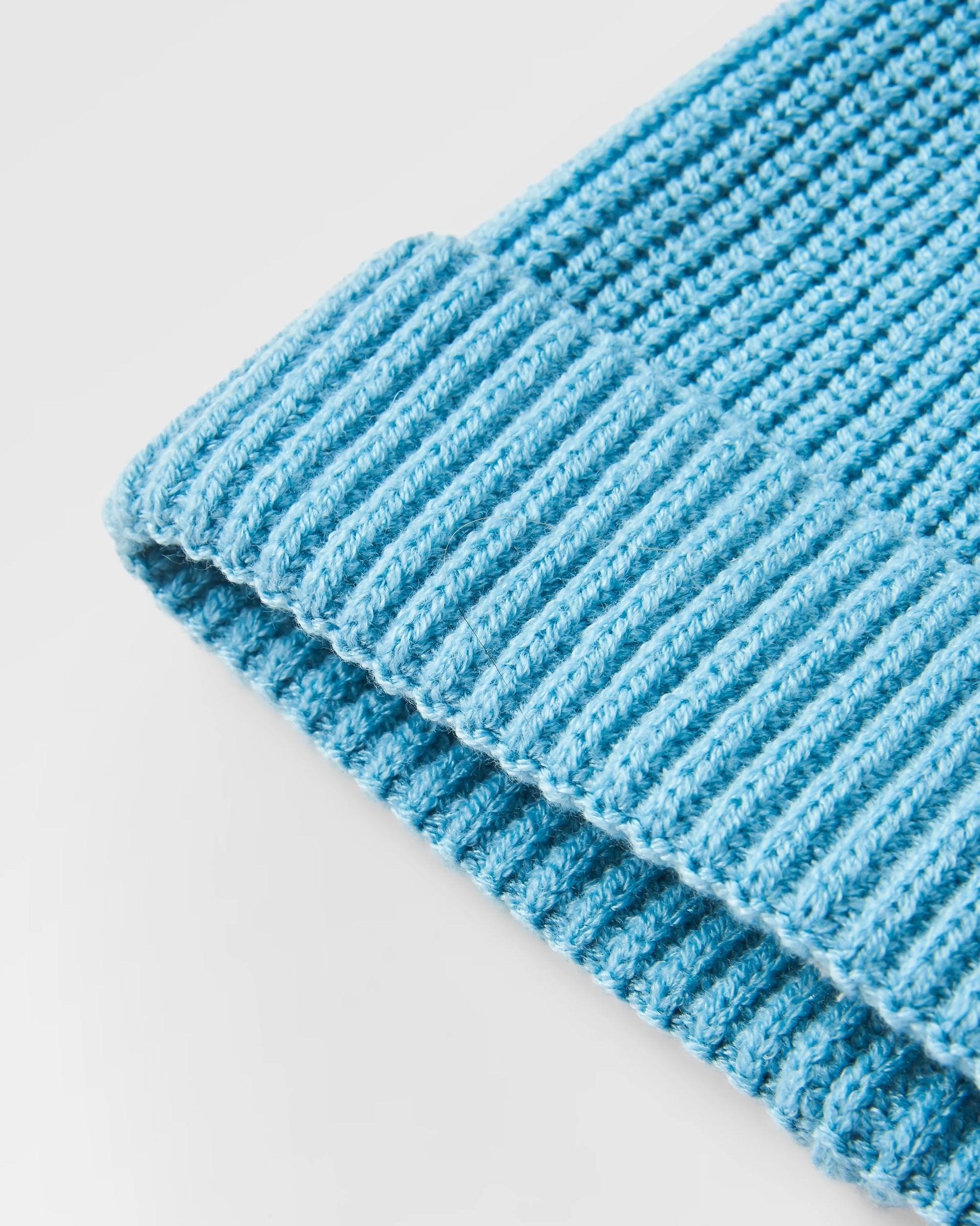 Compass Recycled Beanie - Retro Blue  - Flatlay