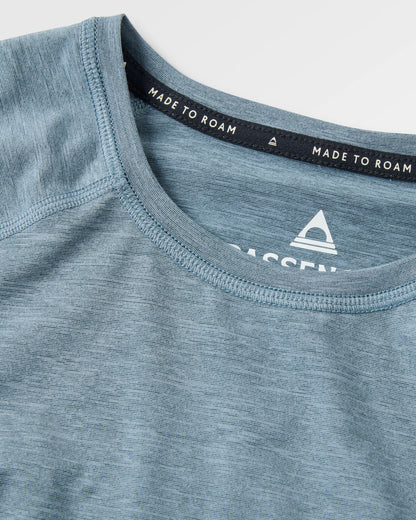 Sunvale Lightweight UPF50 LS T-Shirt - Storm Grey Marl - Flatlay