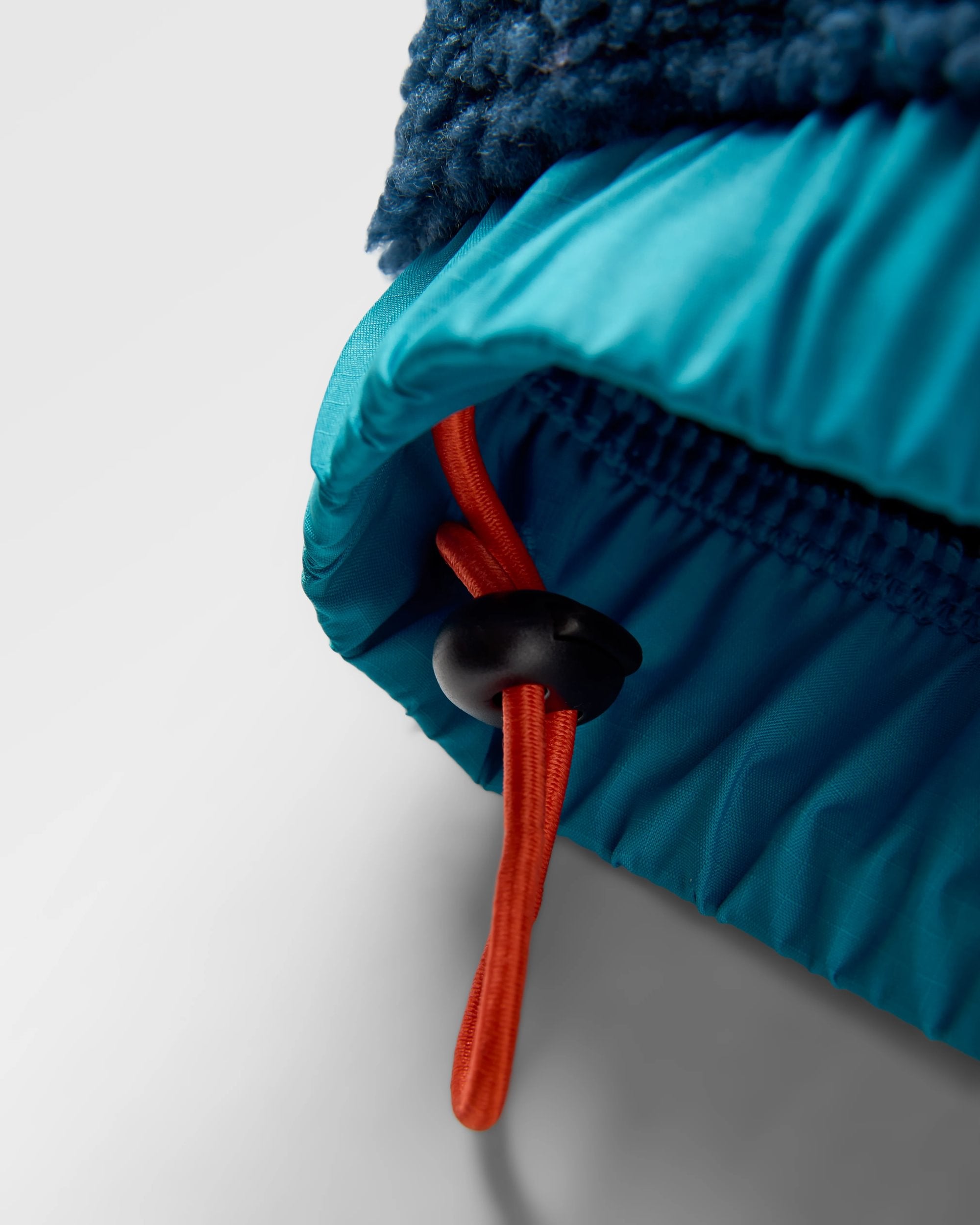 Ravi Recycled Sherpa Fleece - Dark Denim - Flatlay