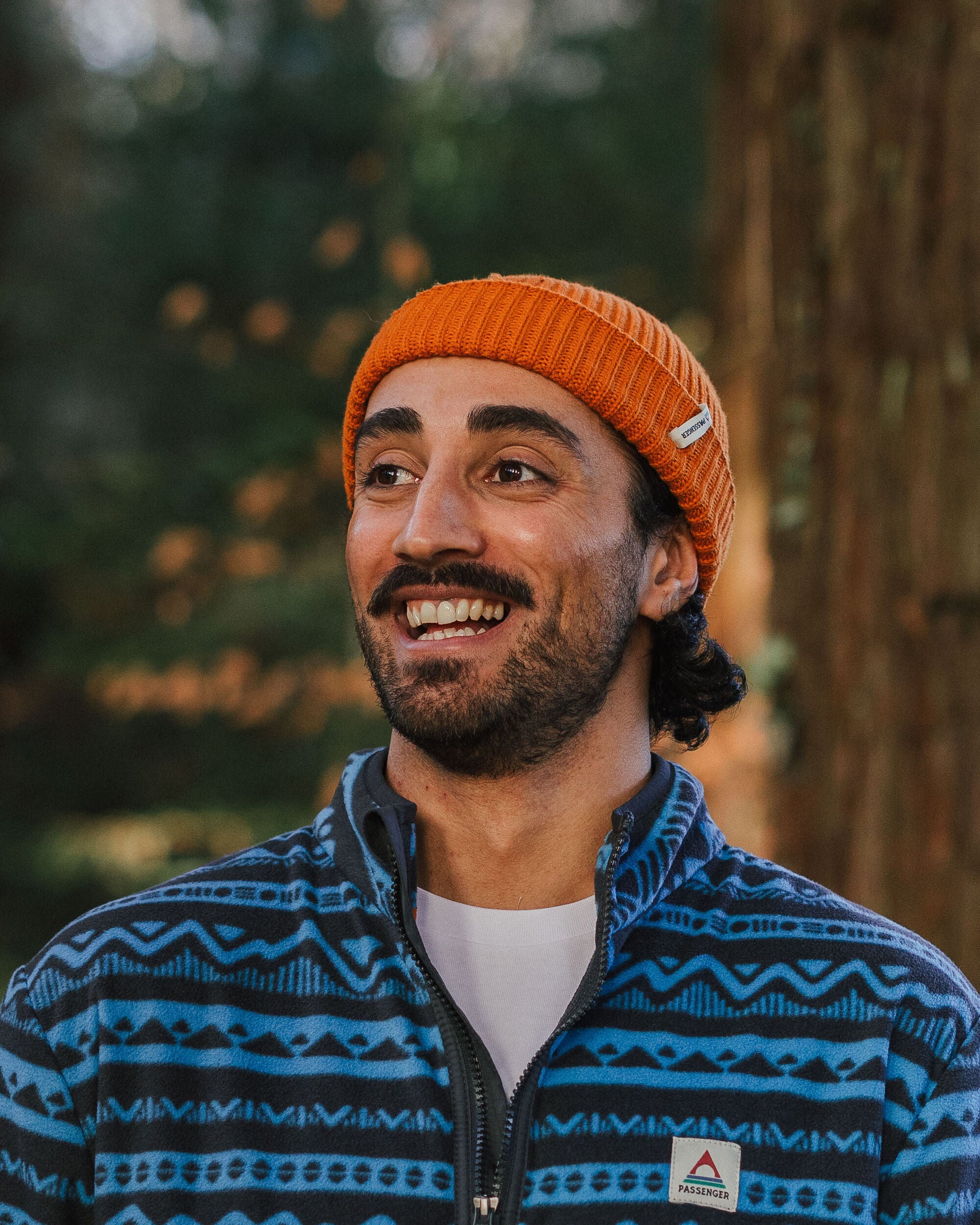 Compass Recycled Beanie - Sunrise Orange - Lifestyle - Male