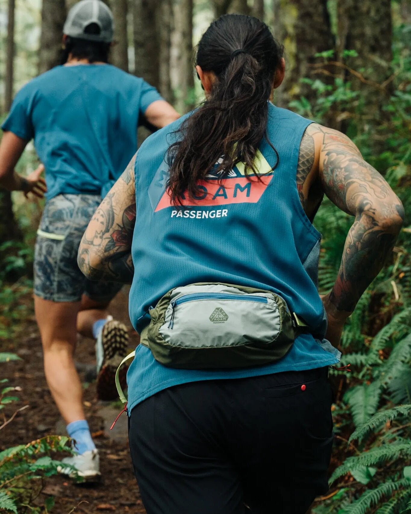 Trail Light Recycled Packable Hip Pack - Khaki - Lifestyle