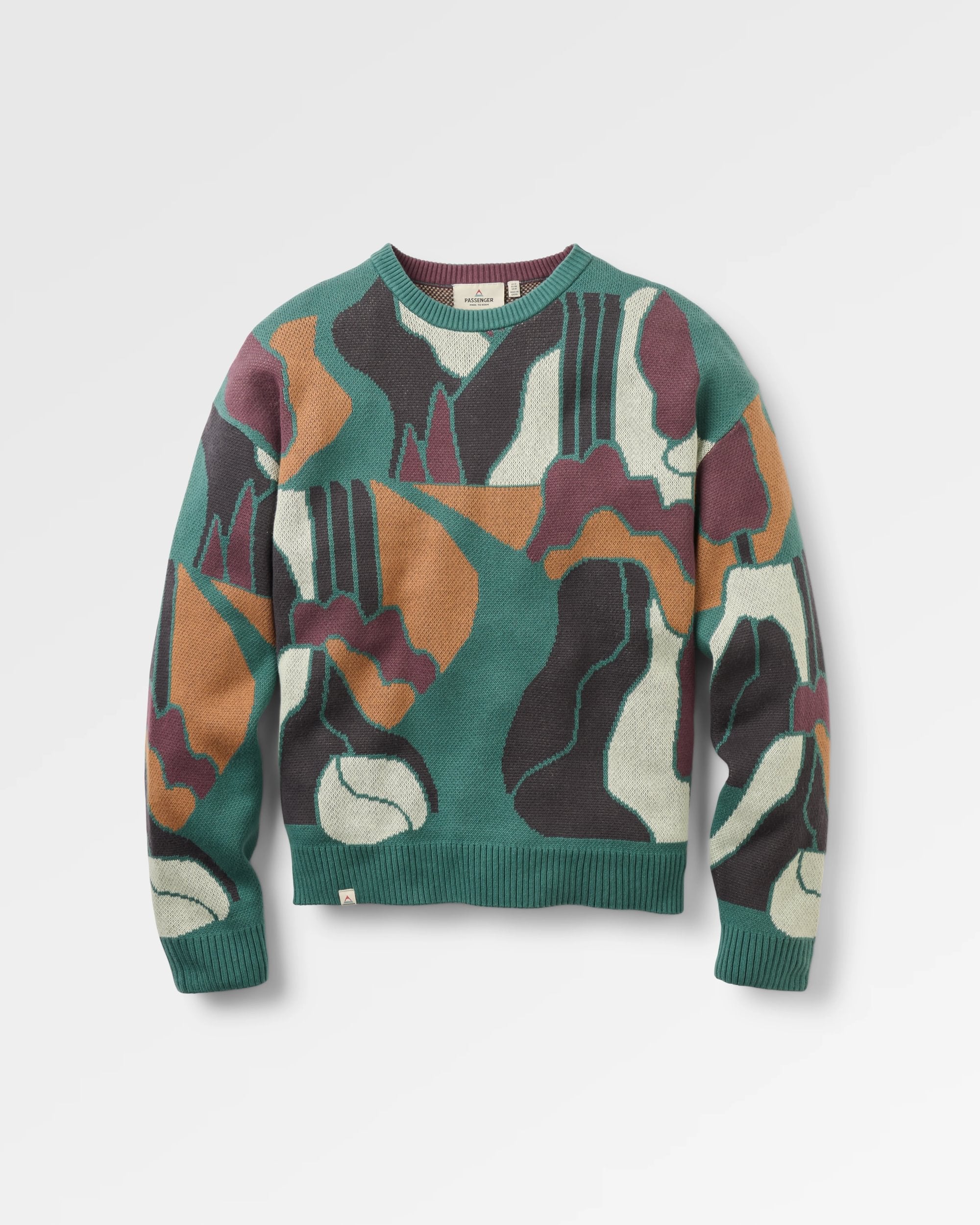 Hornbeam Knitted Jumper - Deep Ocean - Flatlay