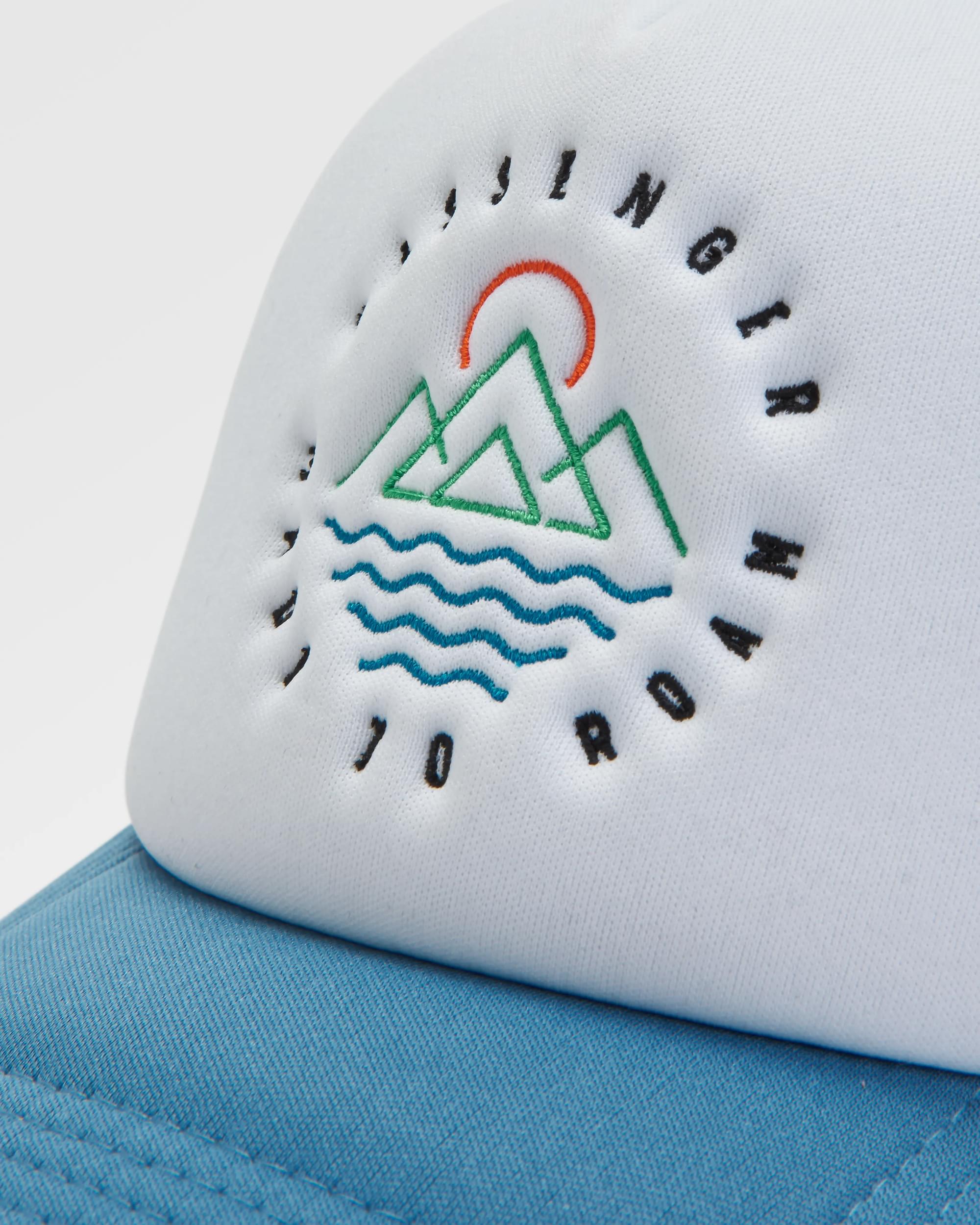 Escapism Snapback Trucker Cap - Black/Moonlight Blue - Flatlay