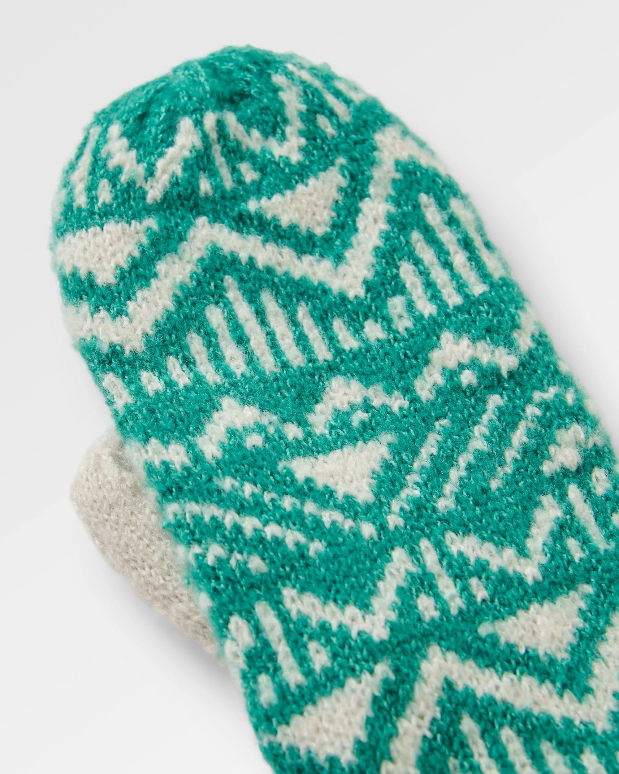 Nurture Recycled Fleece Lined Mittens - Greenlake - Flatlay