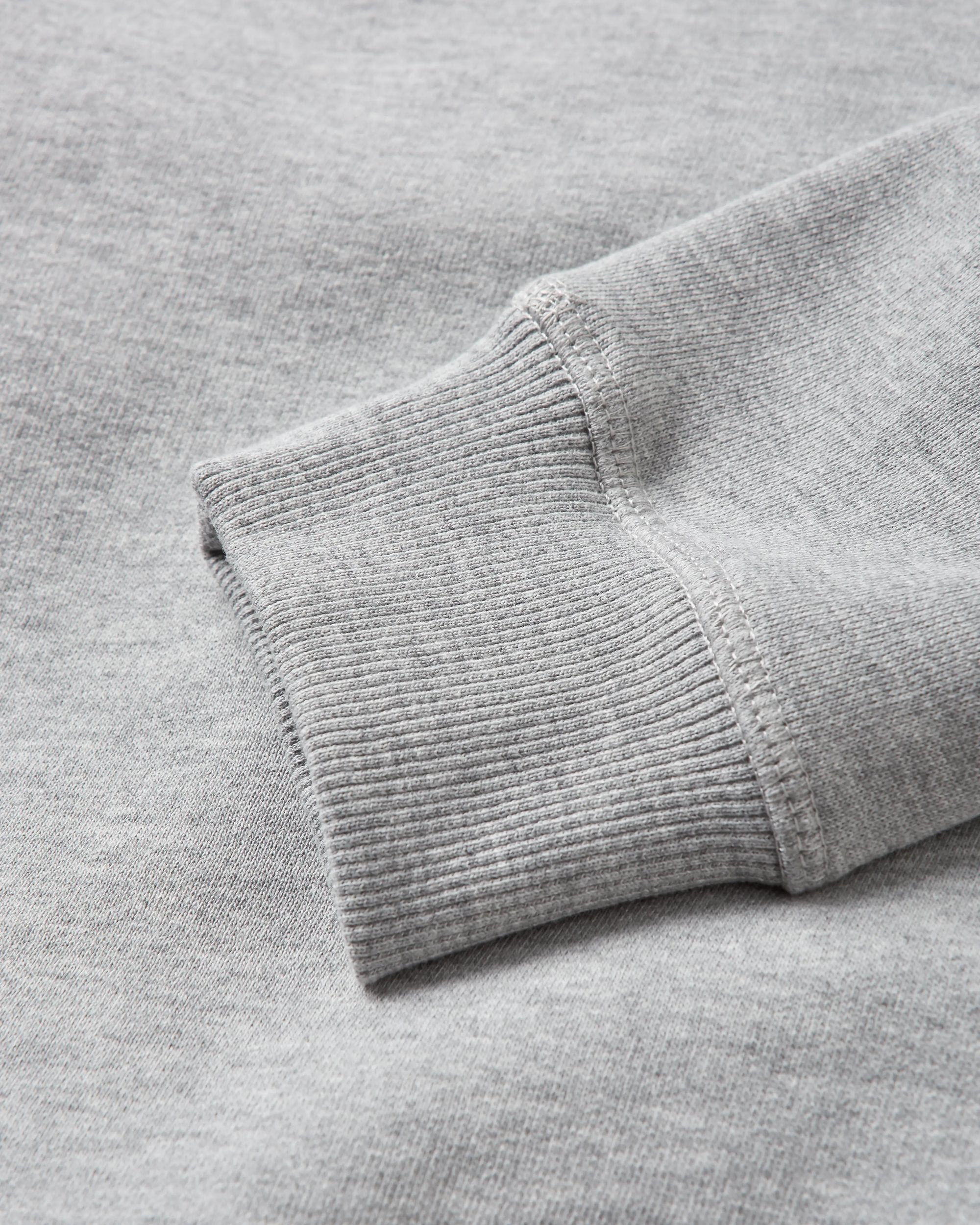 Odyssey Organic Cotton Sweatshirt - Mid Grey Marl - Flatlay
