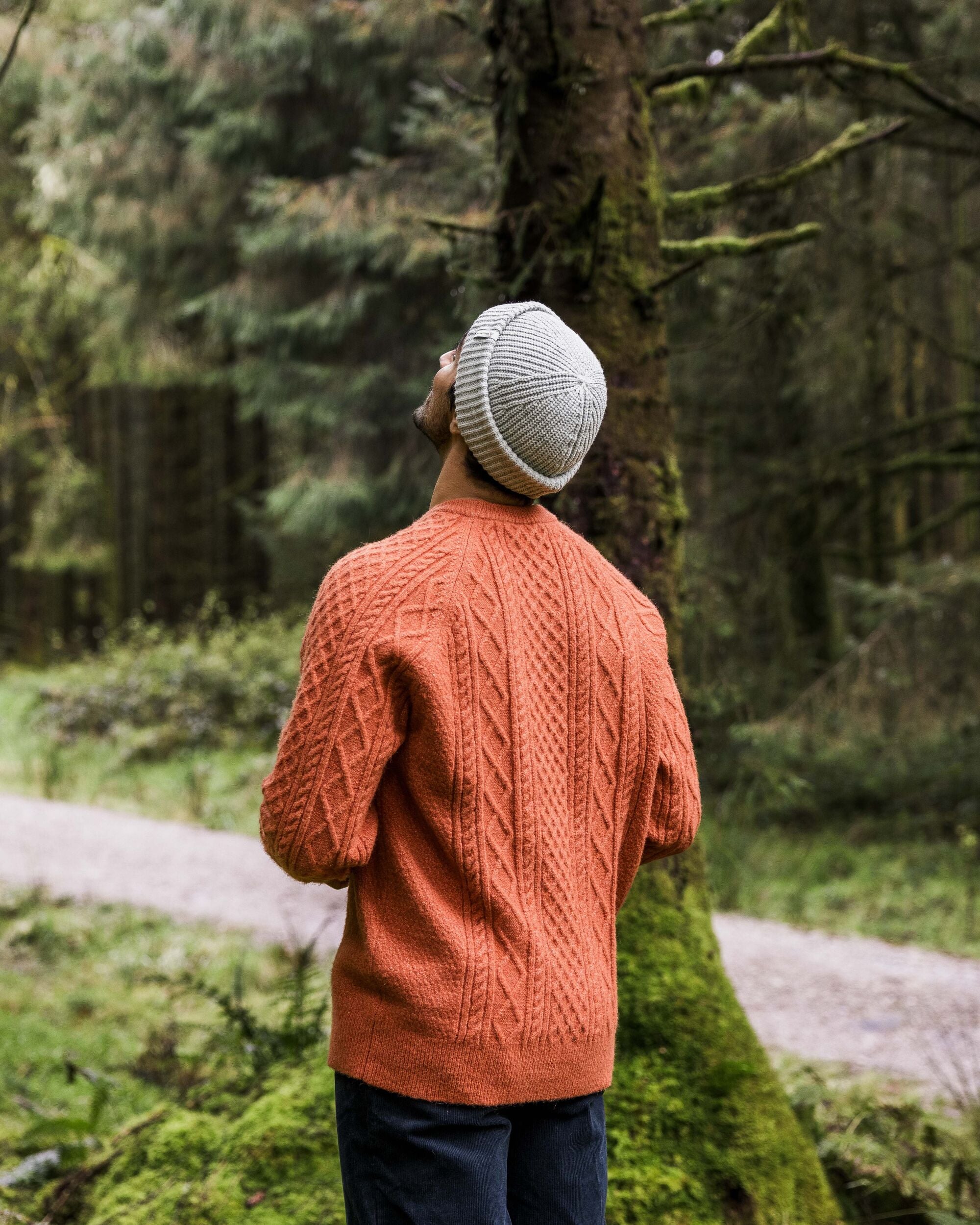 Sandbar Cable Knitted Jumper - Baked Clay - Lifestyle