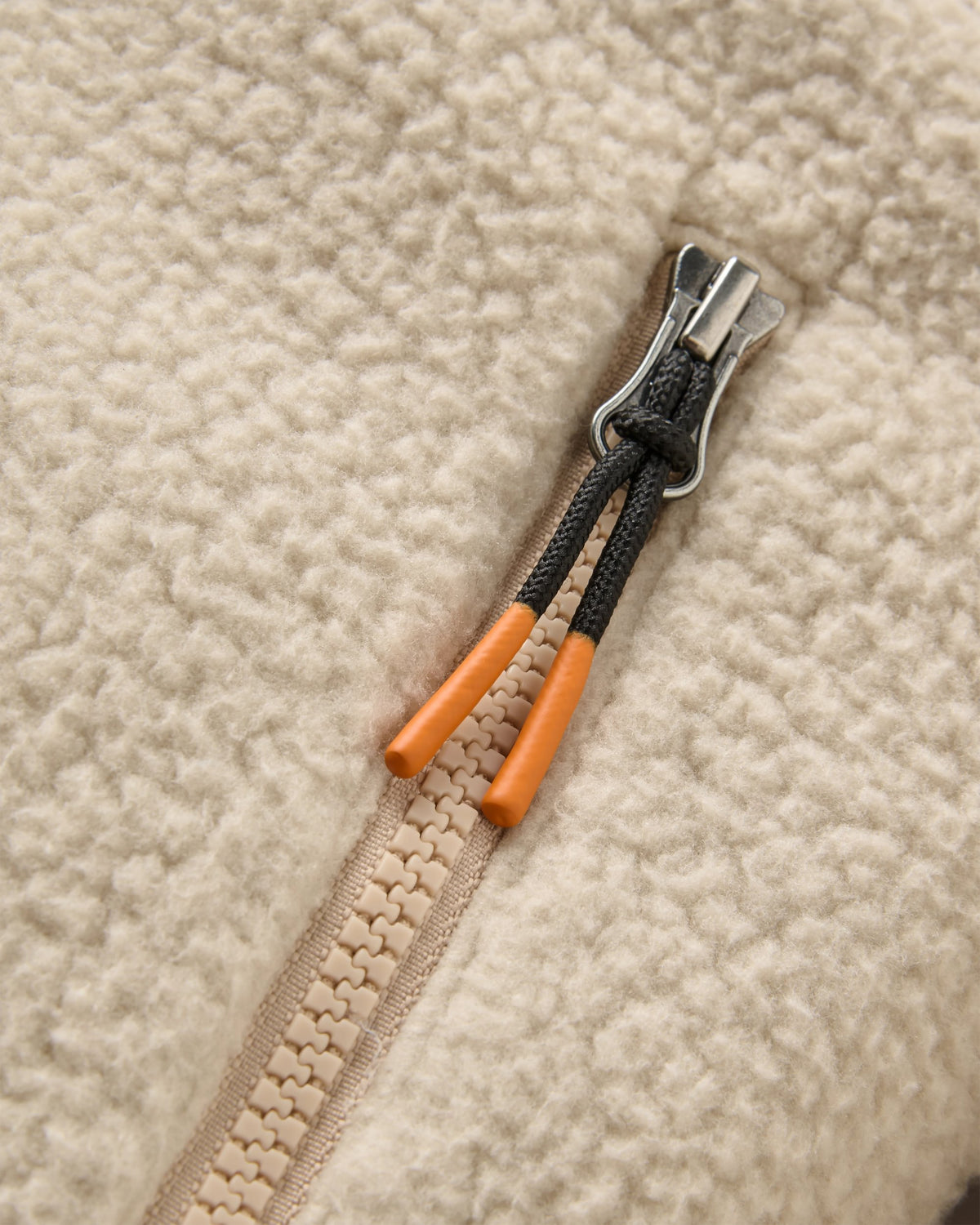 Home Full Zip Sherpa Fleece - Oatmeal - Flatlay