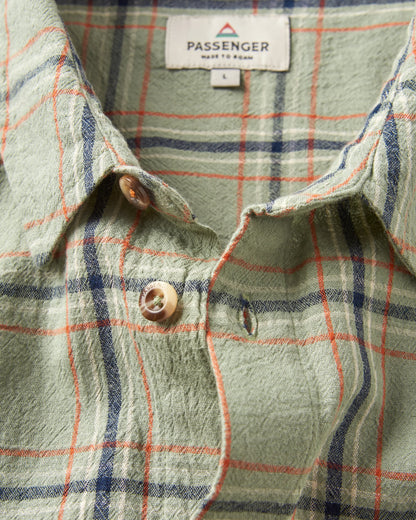 Chill Organic Cotton Check Shirt - Pistachio