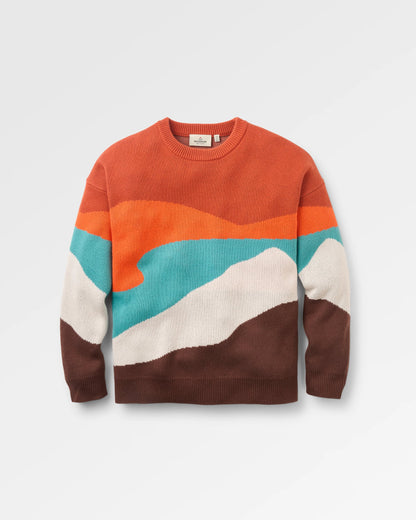Scenic Knitted Jumper - Scenic Chestnut - Flatlay