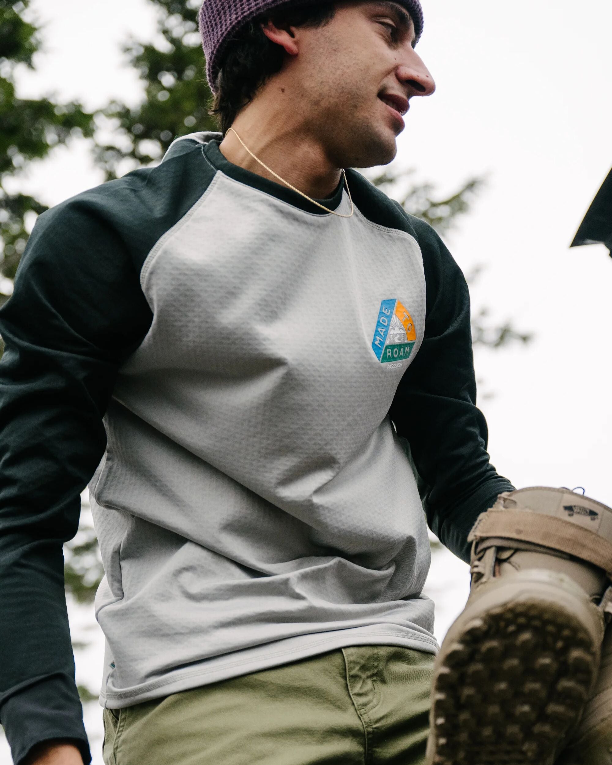 Alpine Recycled Base Layer LS T-Shirt - Black/Grey - Lifestyle