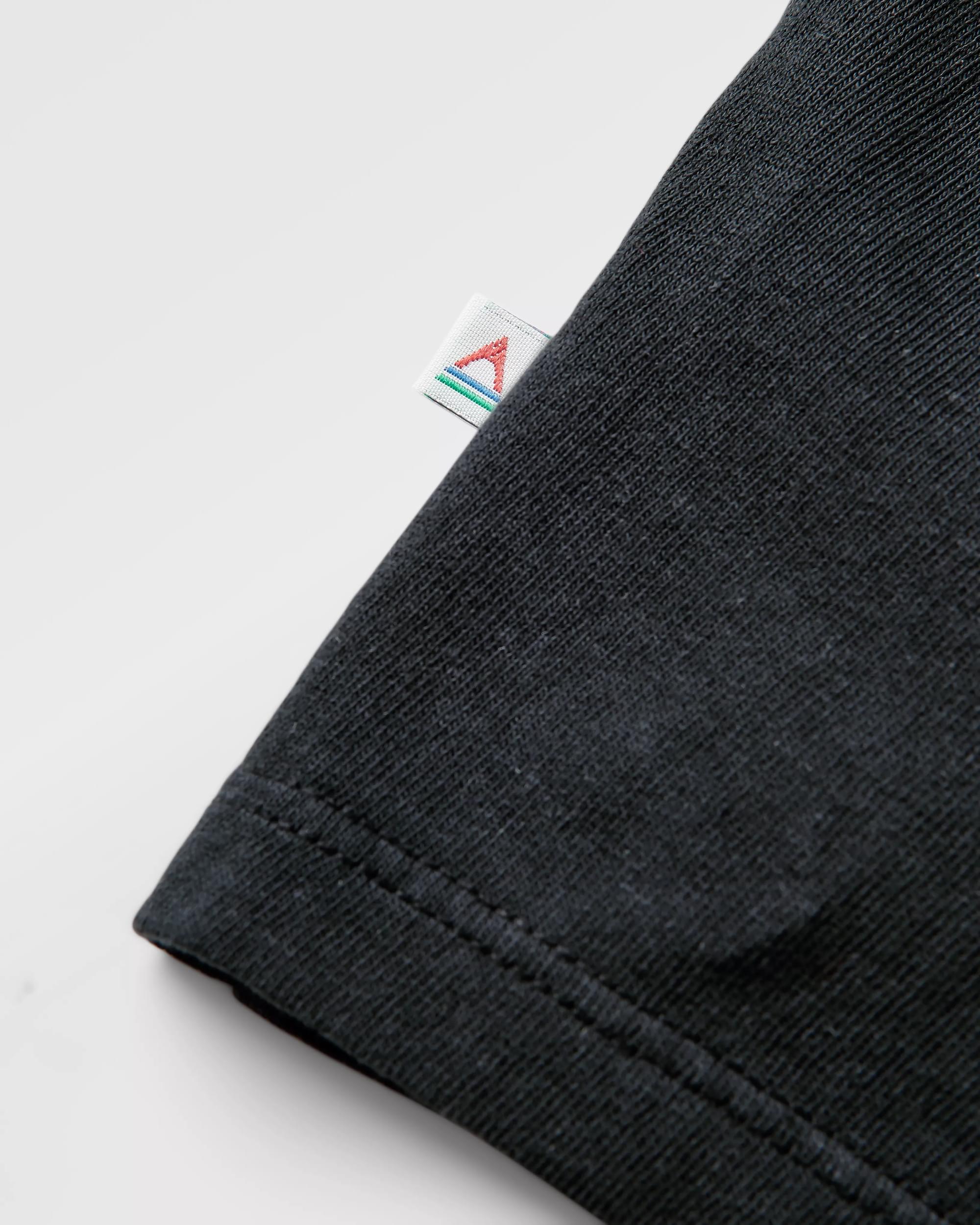 Classic Logo Recycled Cotton T-Shirt - Black - Flatlay