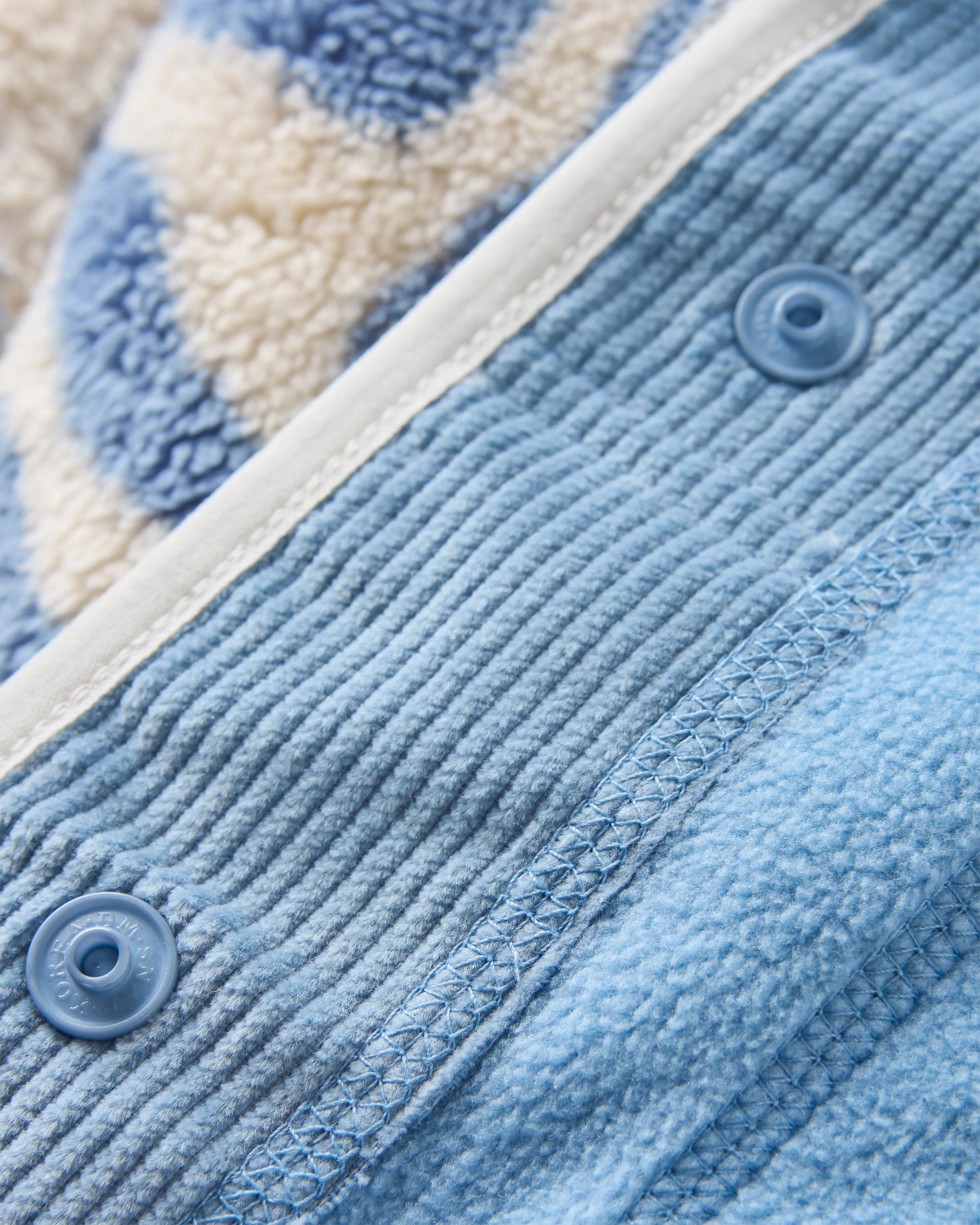 Iris Collarless Recycled Fleece - Strata Swirl Birch - Flatlay