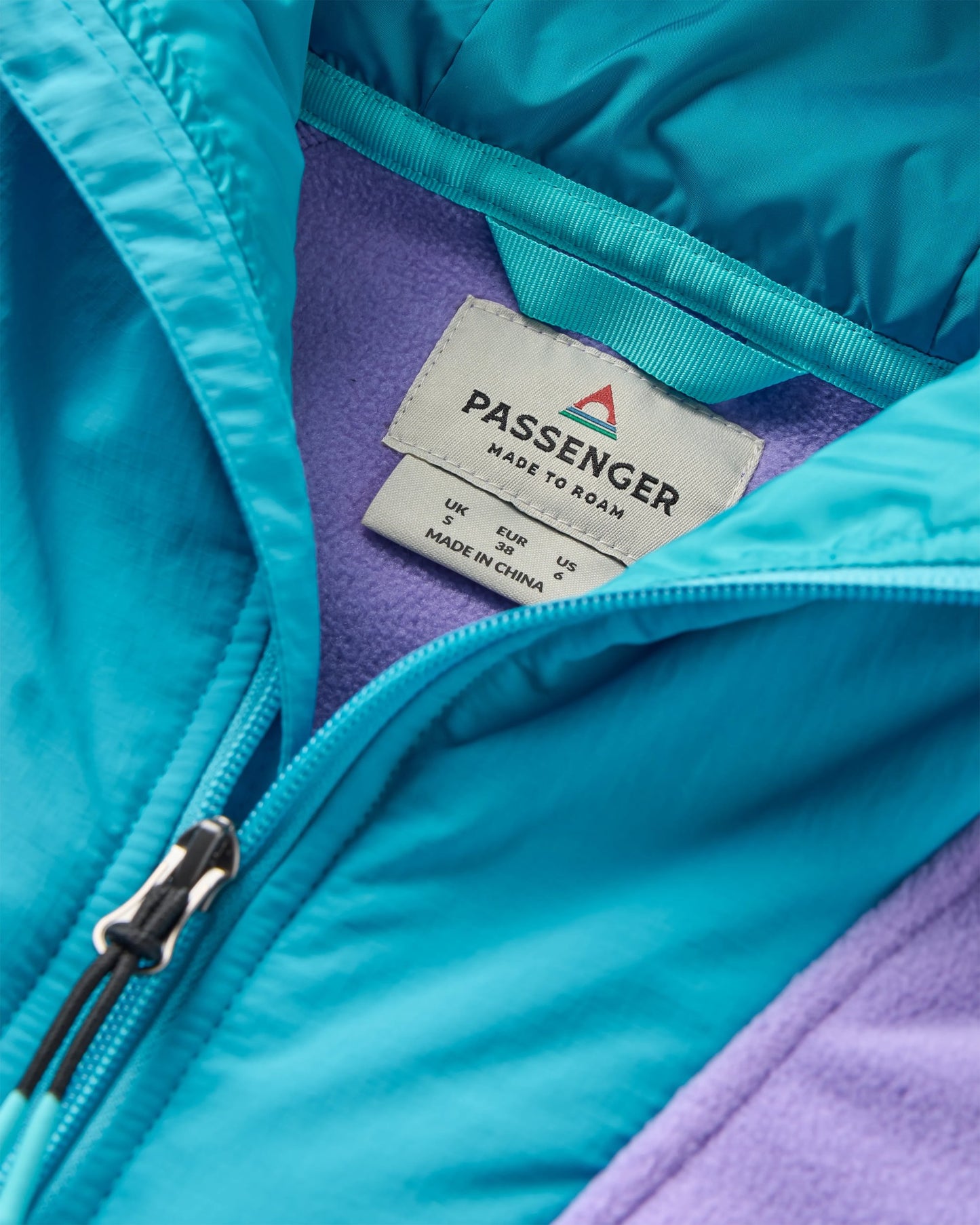 Alexander Recycled Hooded Polar Fleece  - Retro Purple/Bluejay - Flatlay