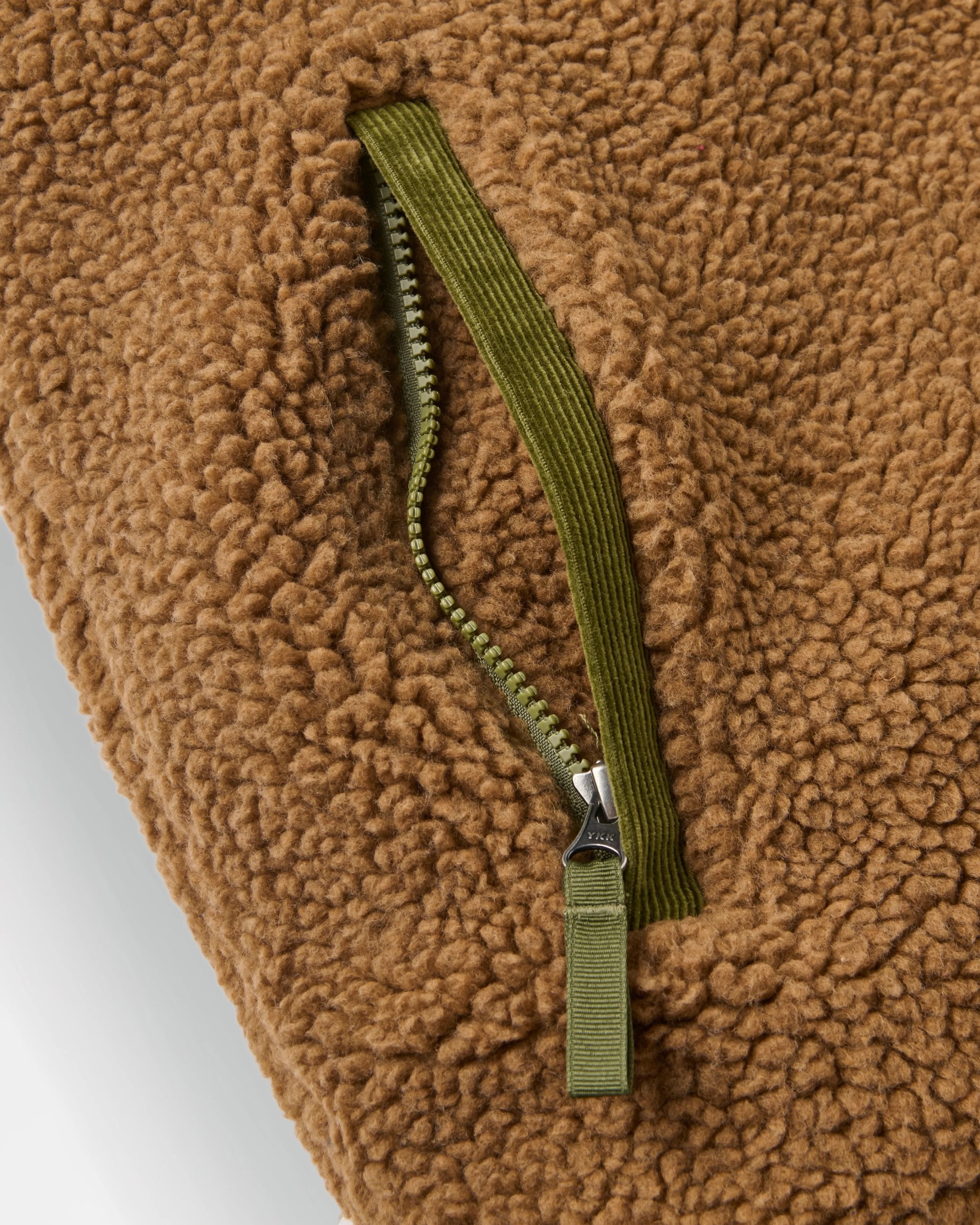 Trekker Deep Pile Sherpa Vest - Caramel - Flatlay