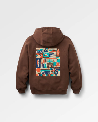 Lost On Purpose Relaxed Fit Hoodie - Chestnut - Flatlay