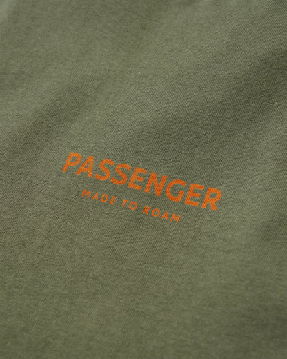 Passenger Recycled Cotton T-Shirt - Khaki - Flatlay