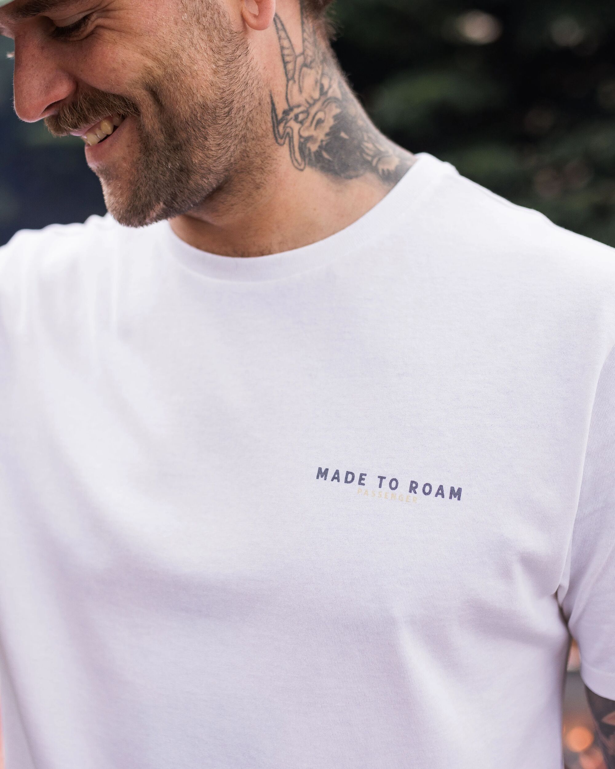 Open Road Recycled Cotton T-Shirt - White - Lifestyle