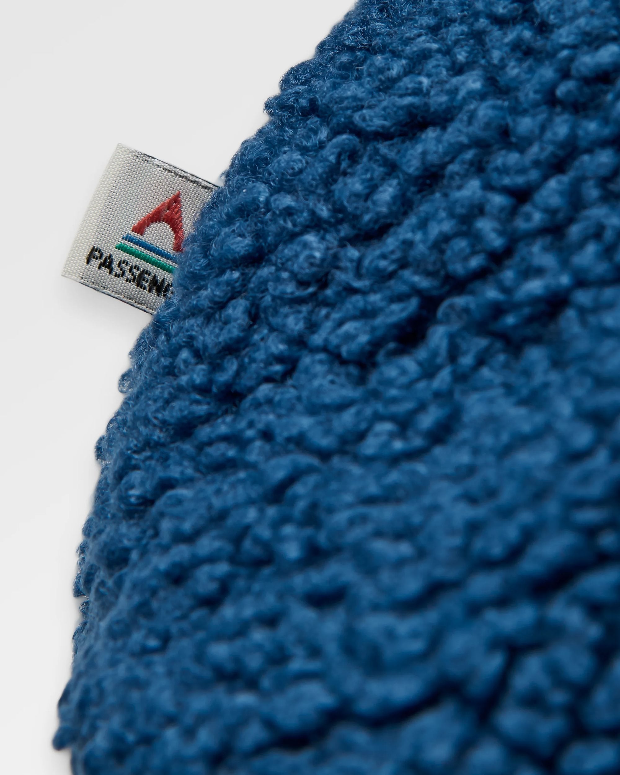 Joy Full Zip Hooded Sherpa Fleece - Dark Denim/Feather - Flatlay