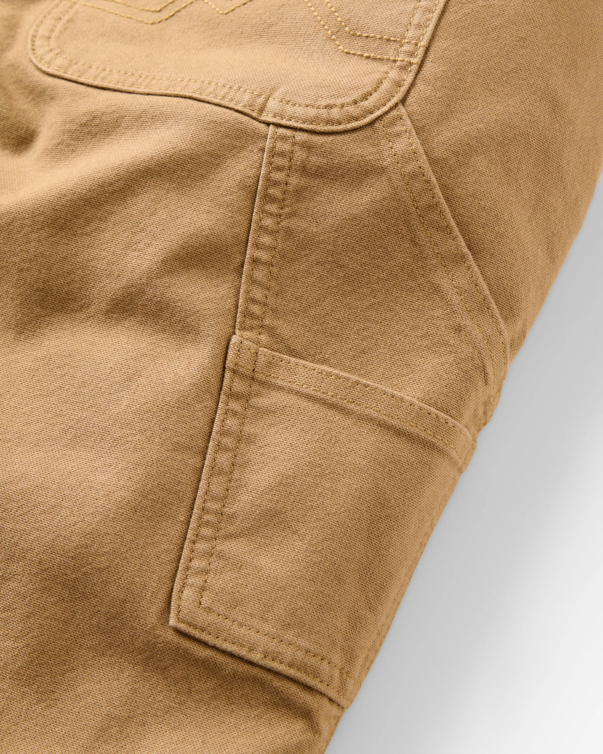 Vantage Lined Cotton Canvas Trouser - Caramel - Flatlay