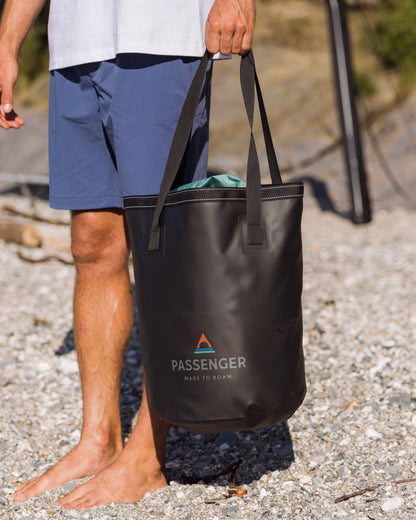 Tide Recycled 30L Bucket Bag - Black - Lifestyle