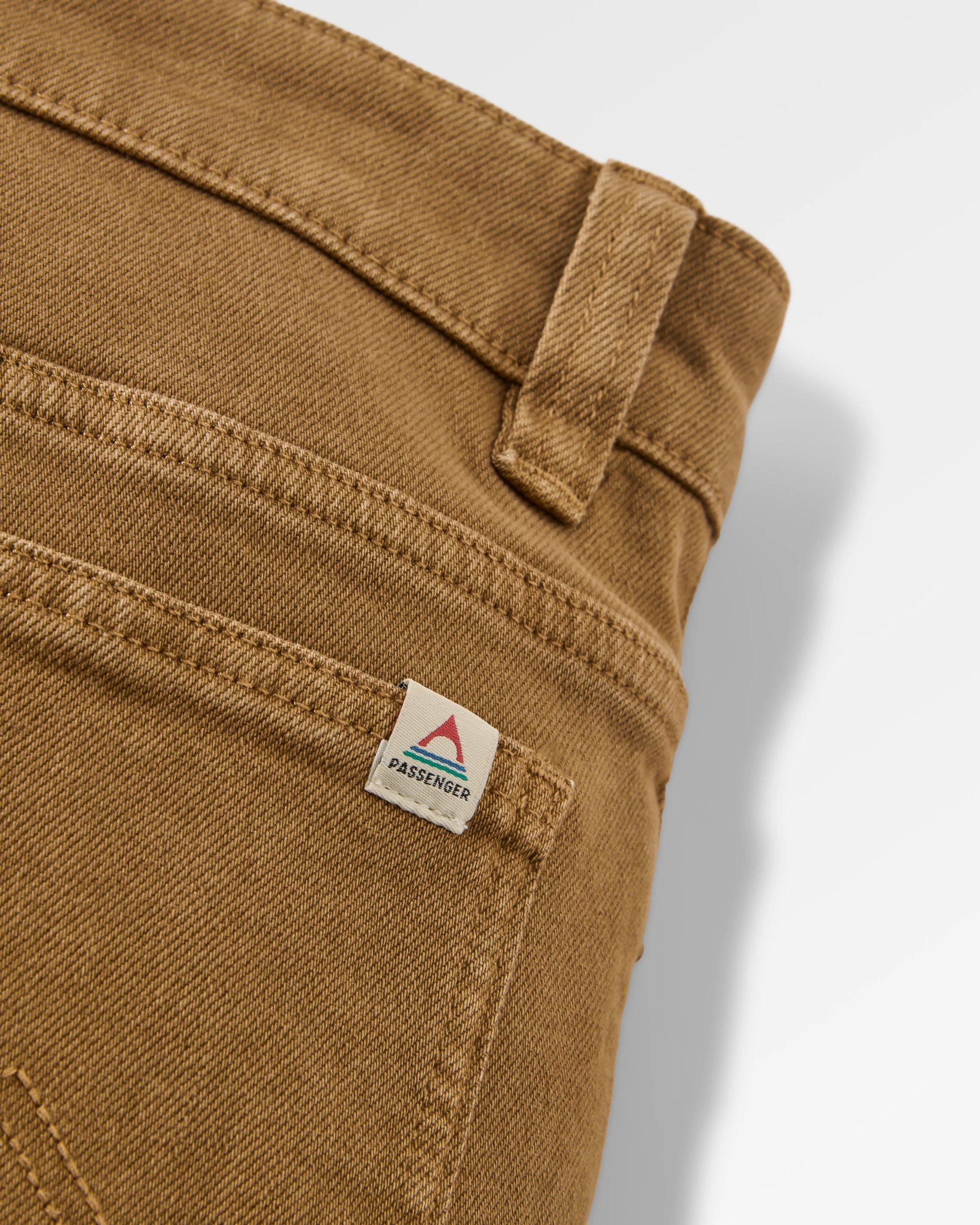 Farloche Organic Cotton Trouser - Caramel Brown - Flatlay