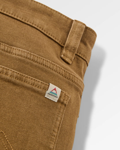 Farloche Organic Cotton Trouser - Caramel Brown - Flatlay