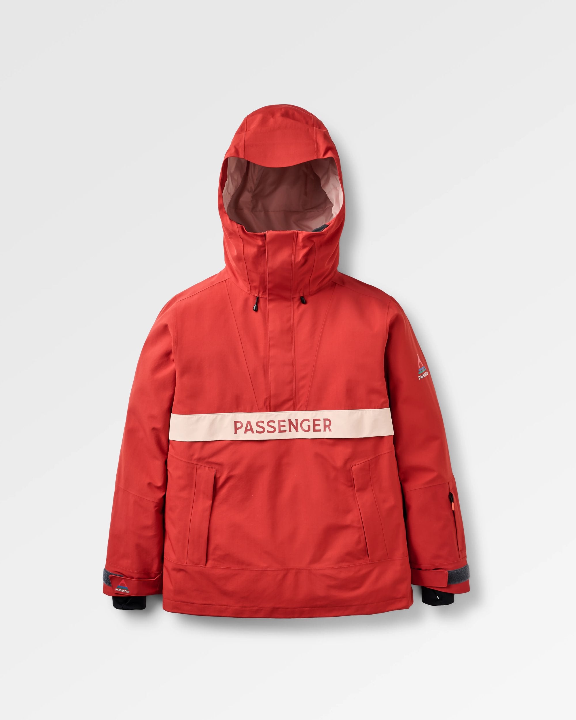 Snowscape Women's Recycled Anorak - Red Ochre - Flatlay